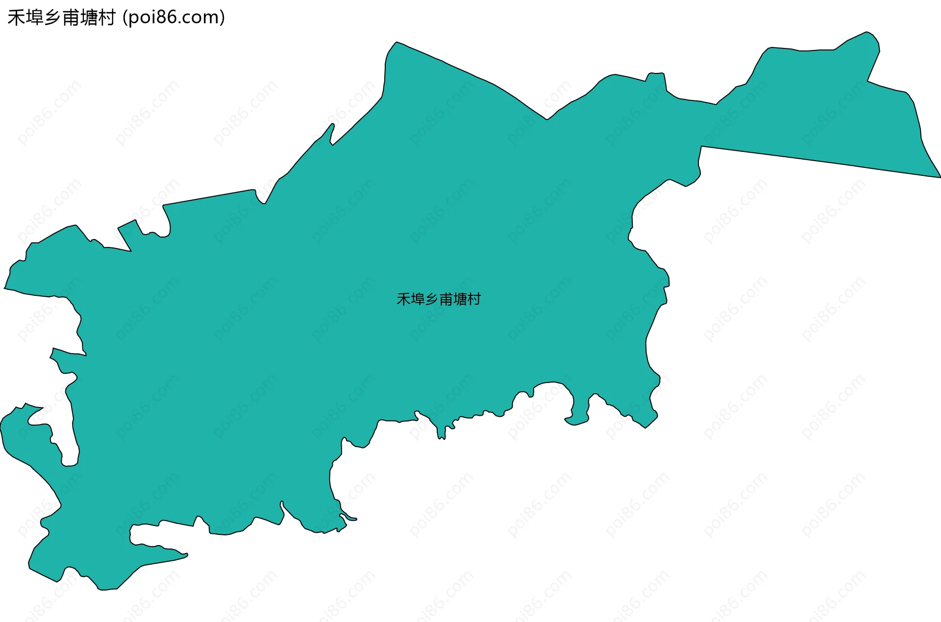 禾埠乡甫塘村边界地图