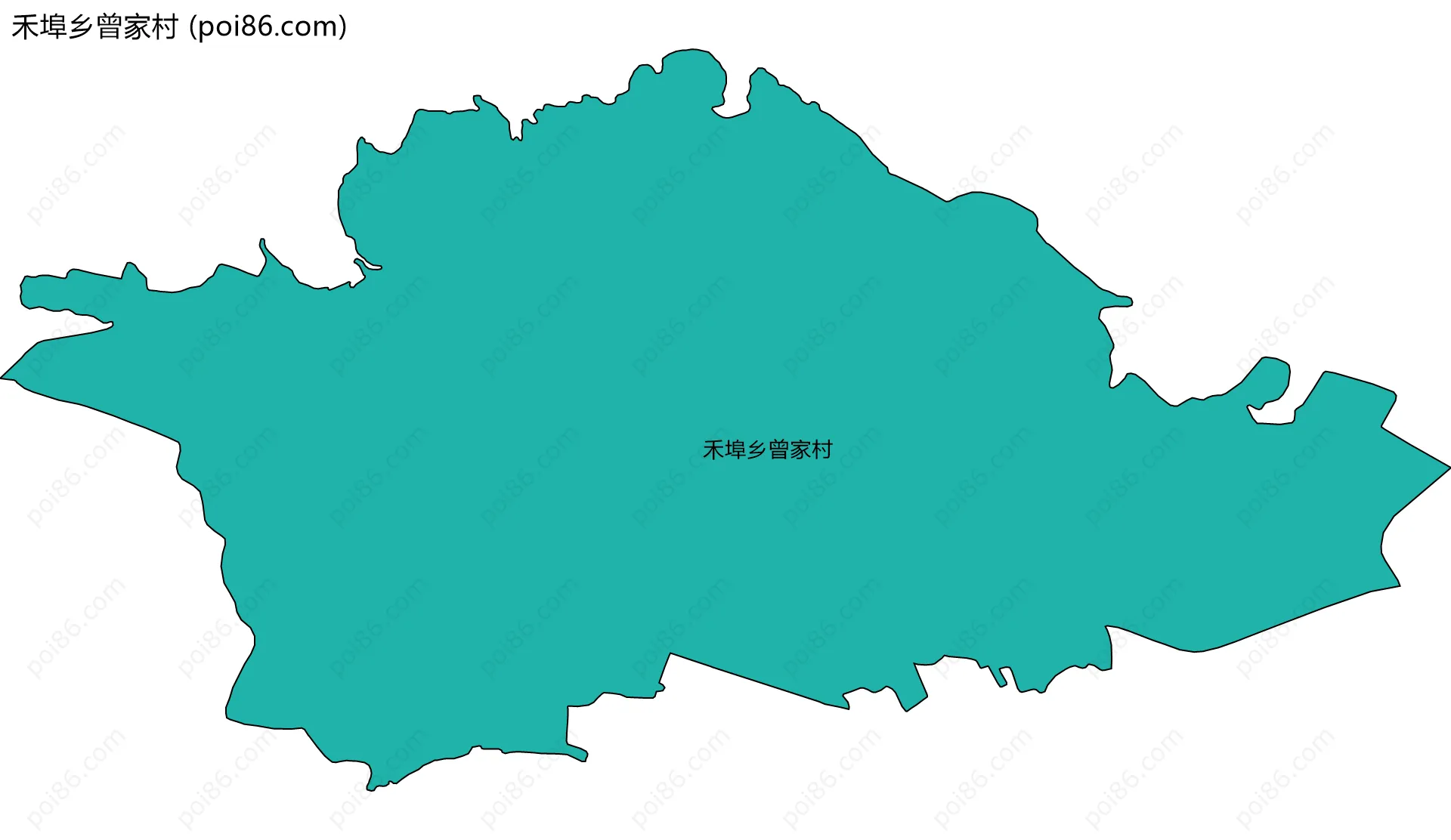 禾埠乡曾家村边界地图