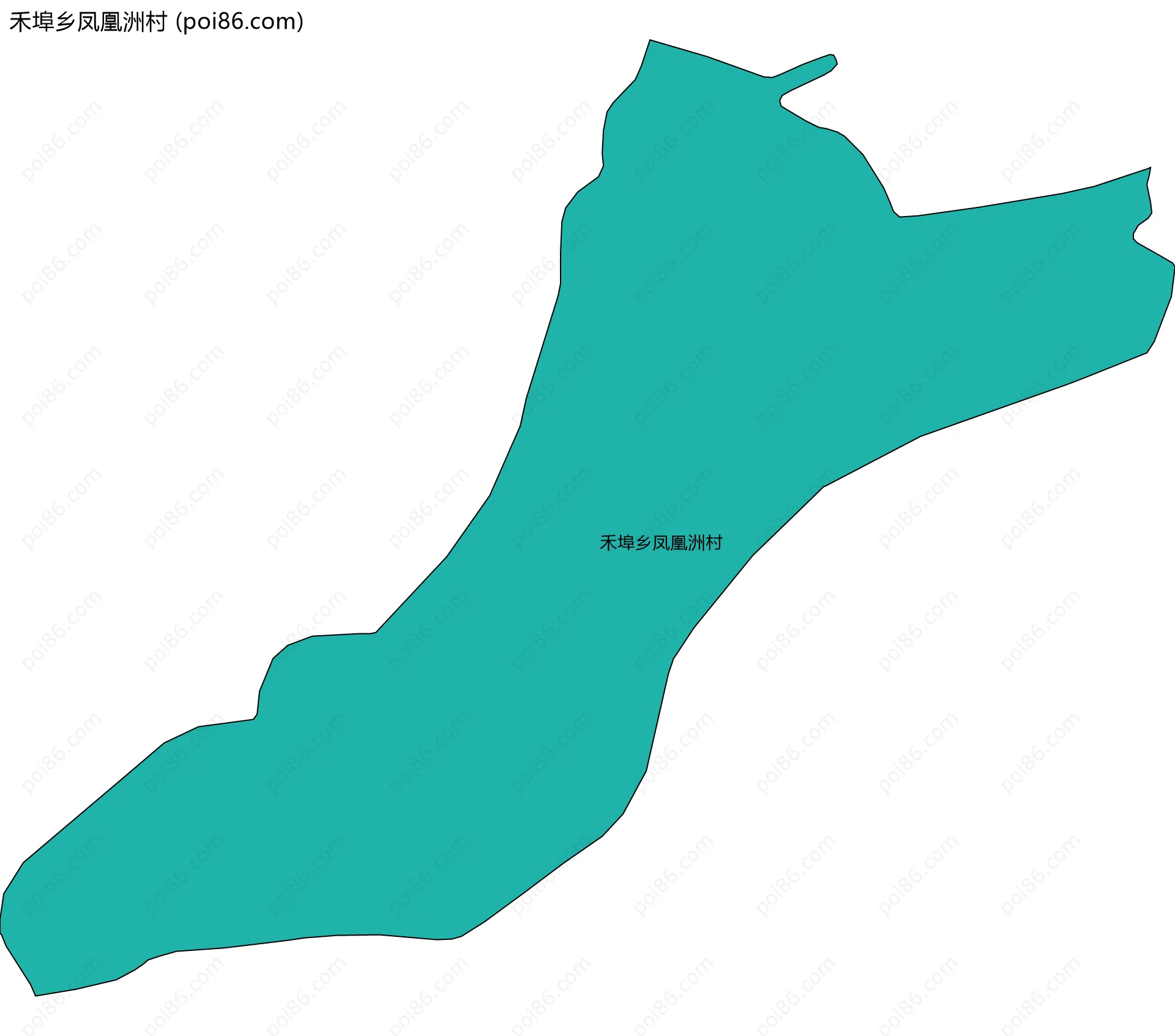 禾埠乡凤凰洲村边界地图