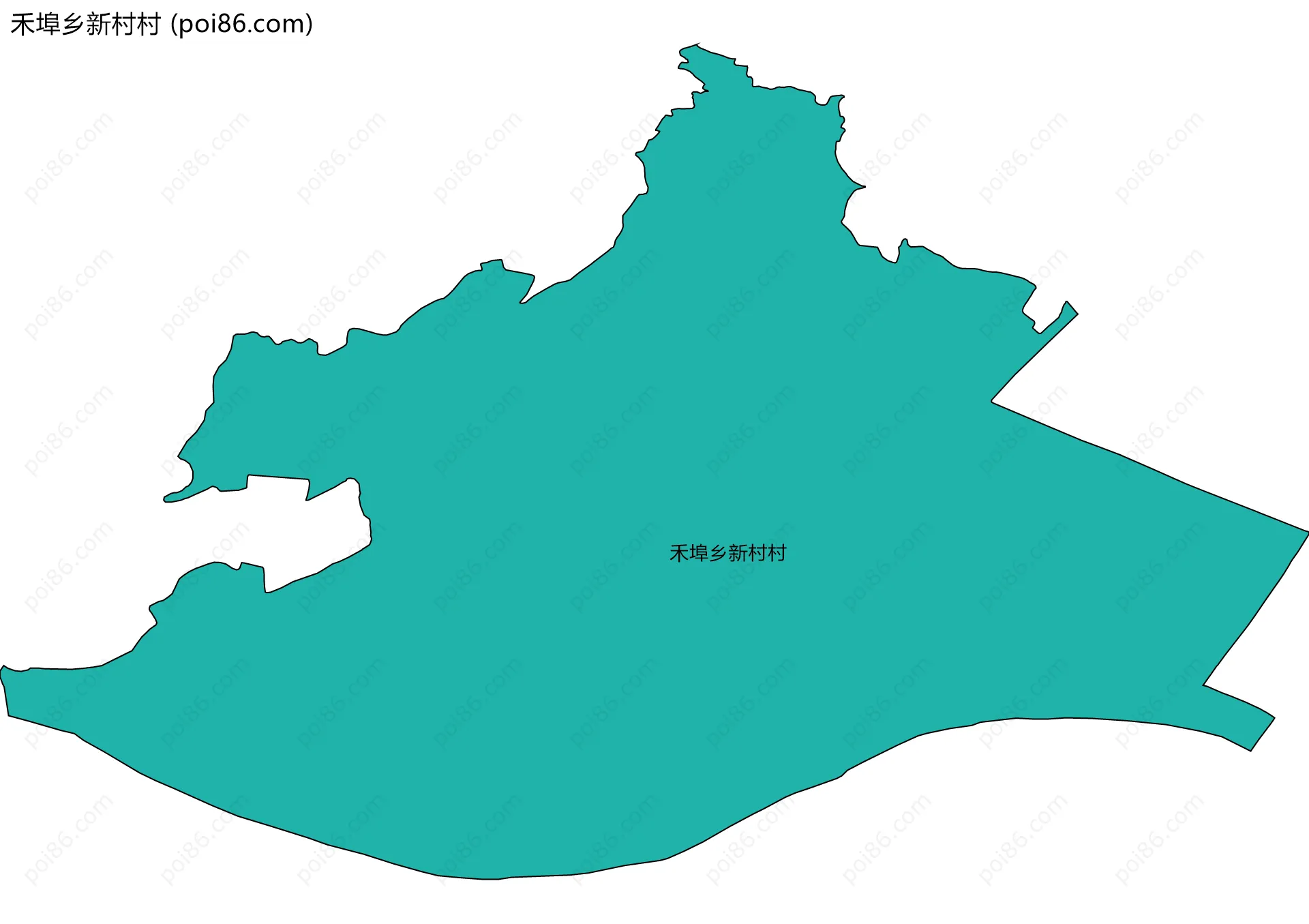 禾埠乡新村村边界地图
