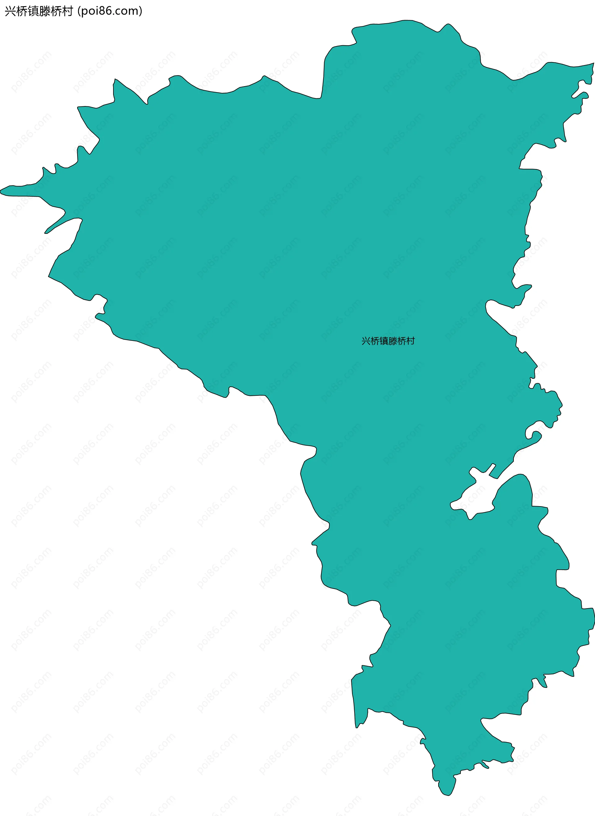 兴桥镇滕桥村边界地图