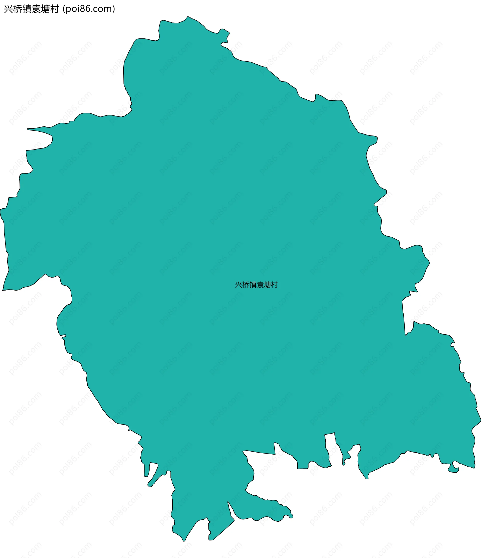 兴桥镇袁塘村边界地图