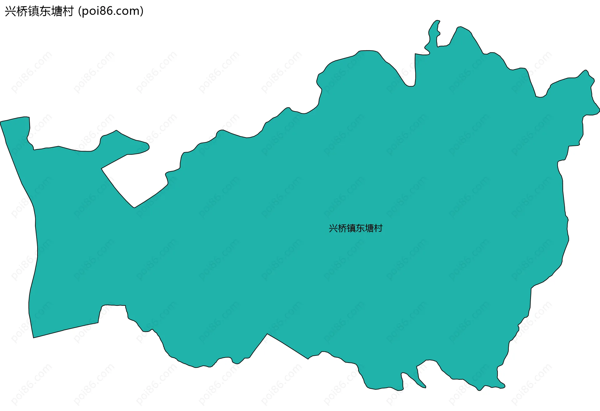 兴桥镇东塘村边界地图