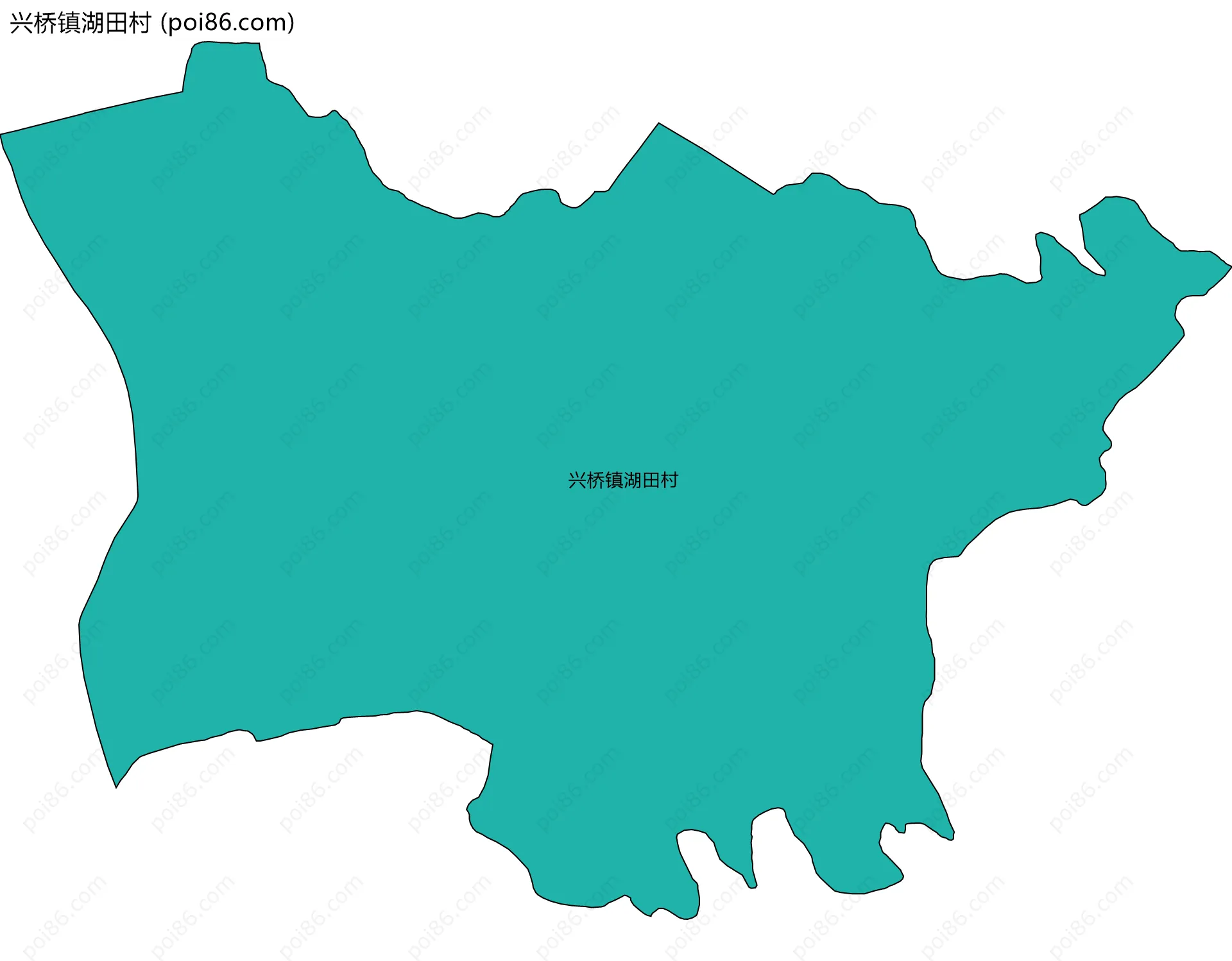 兴桥镇湖田村边界地图