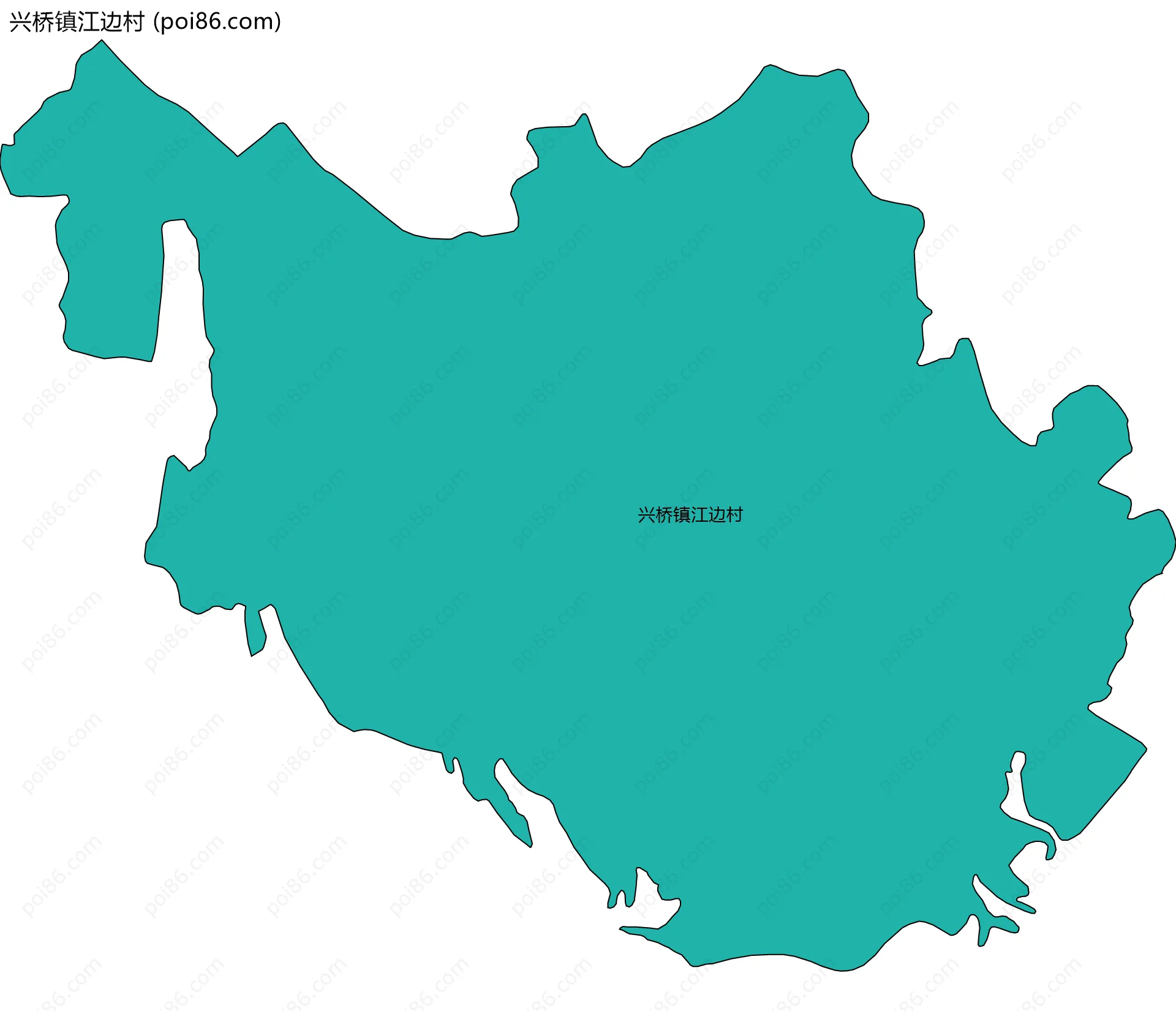 兴桥镇江边村边界地图