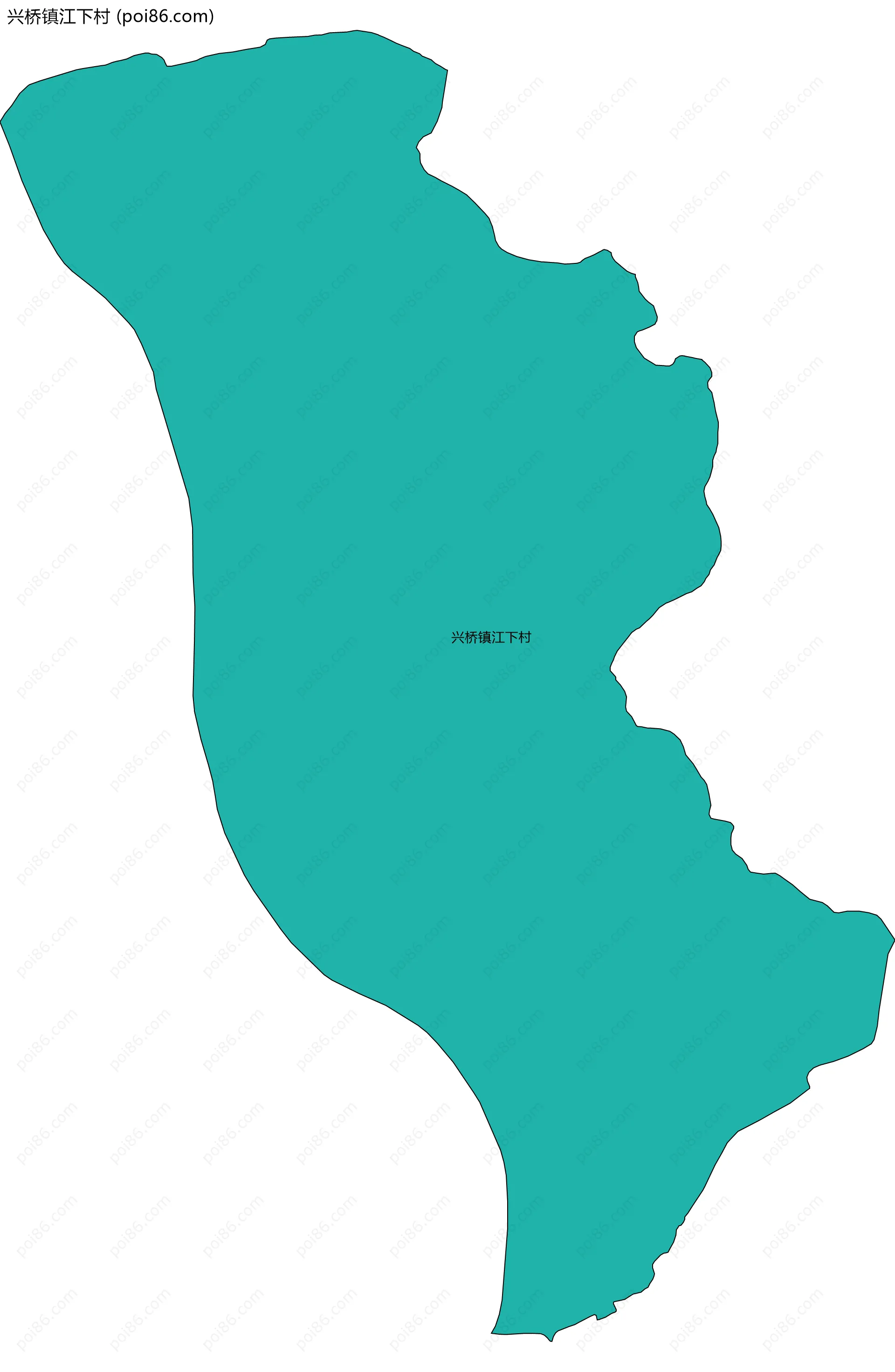 兴桥镇江下村边界地图