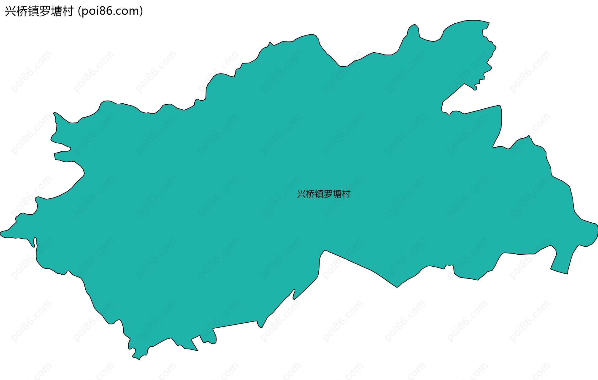 兴桥镇罗塘村边界地图