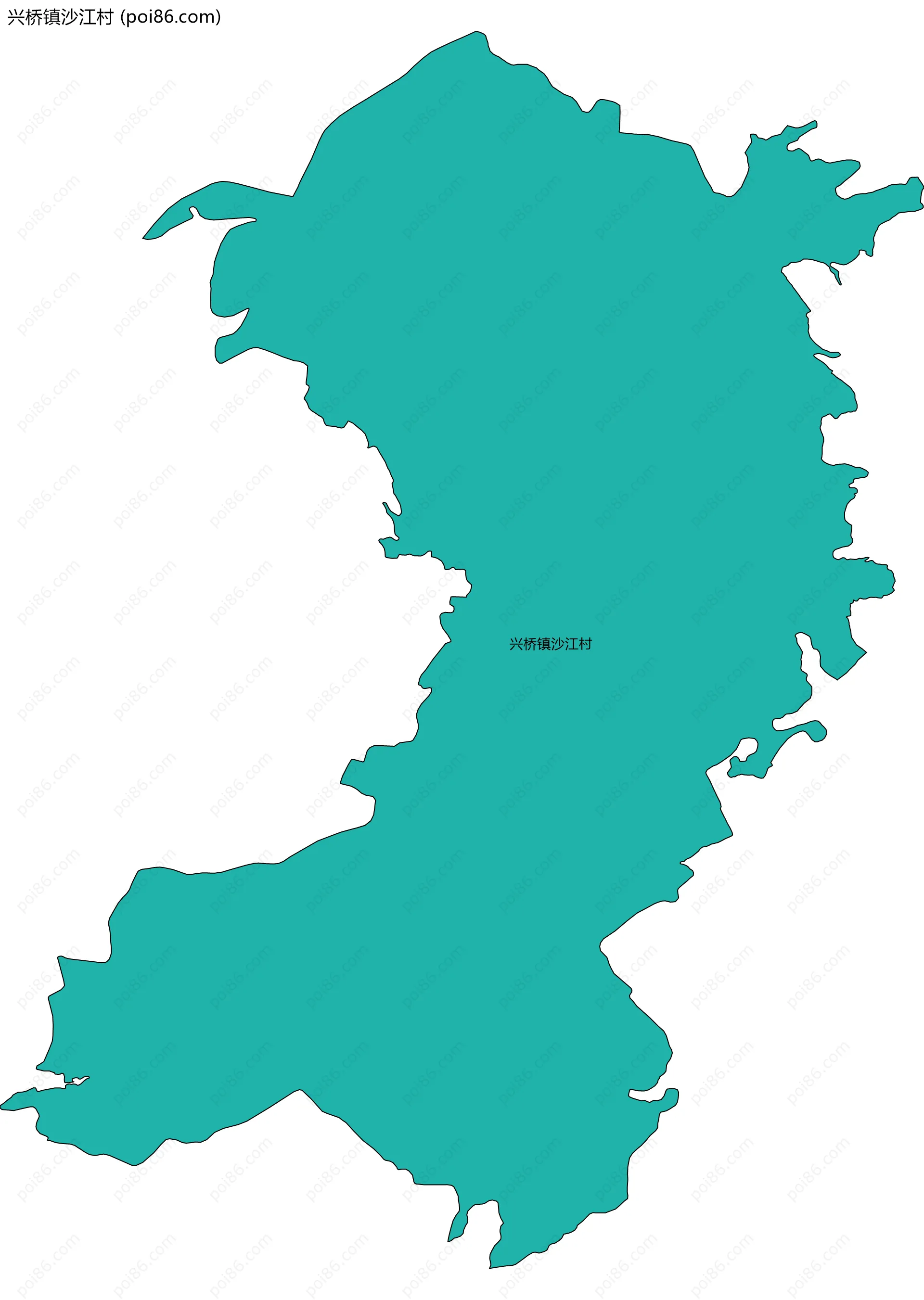 兴桥镇沙江村边界地图