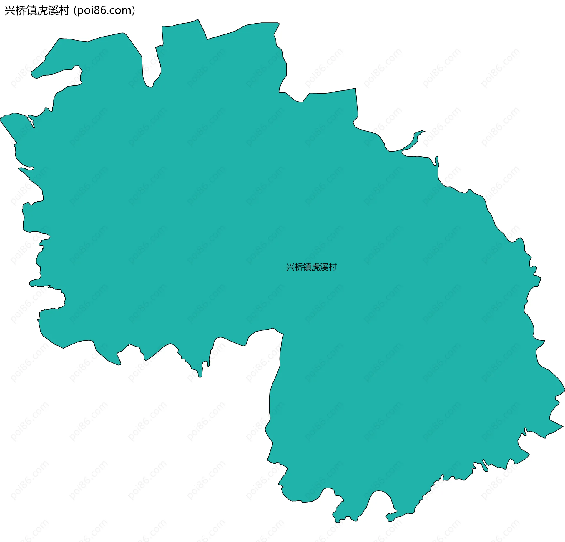 兴桥镇虎溪村边界地图