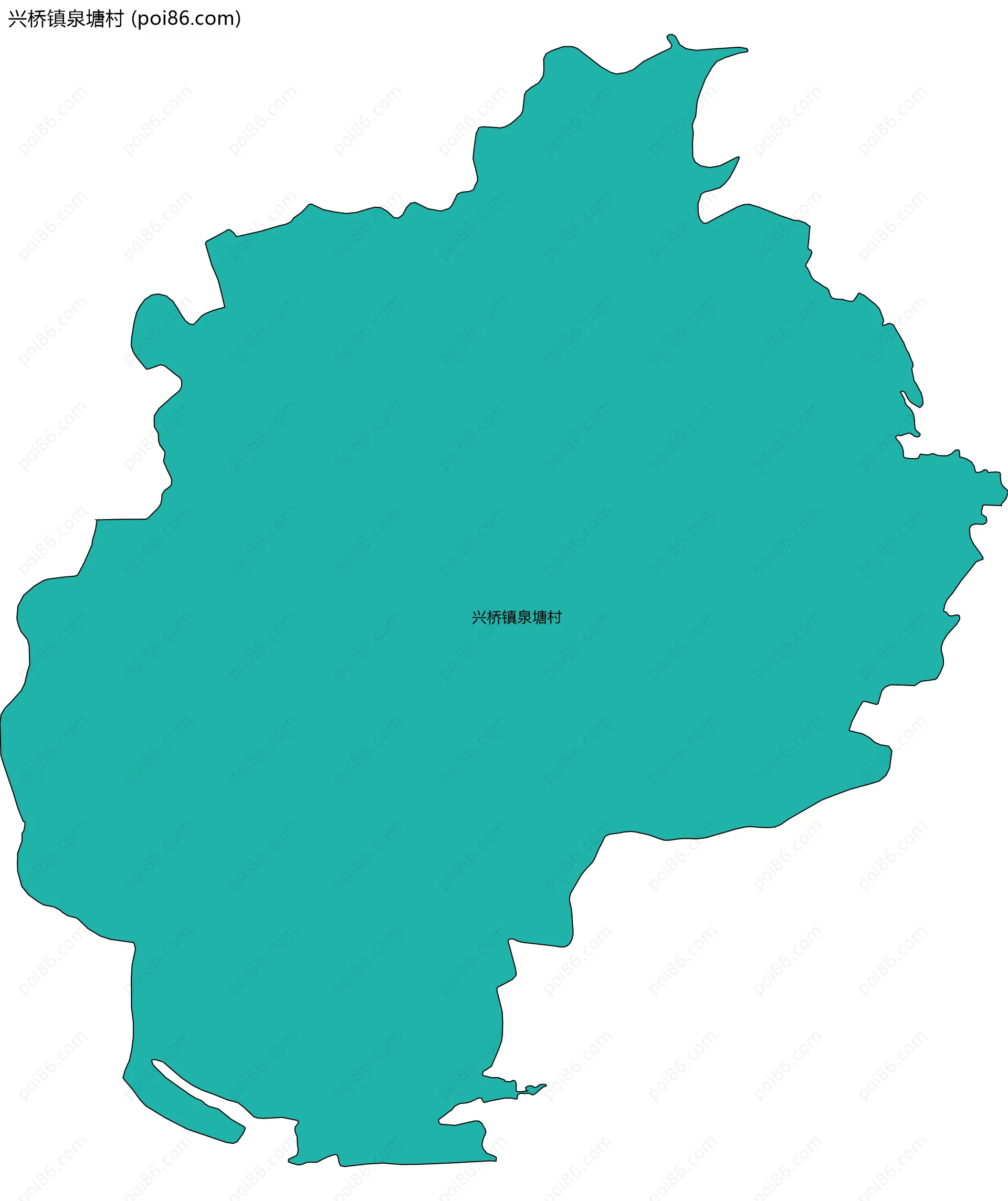 兴桥镇泉塘村边界地图