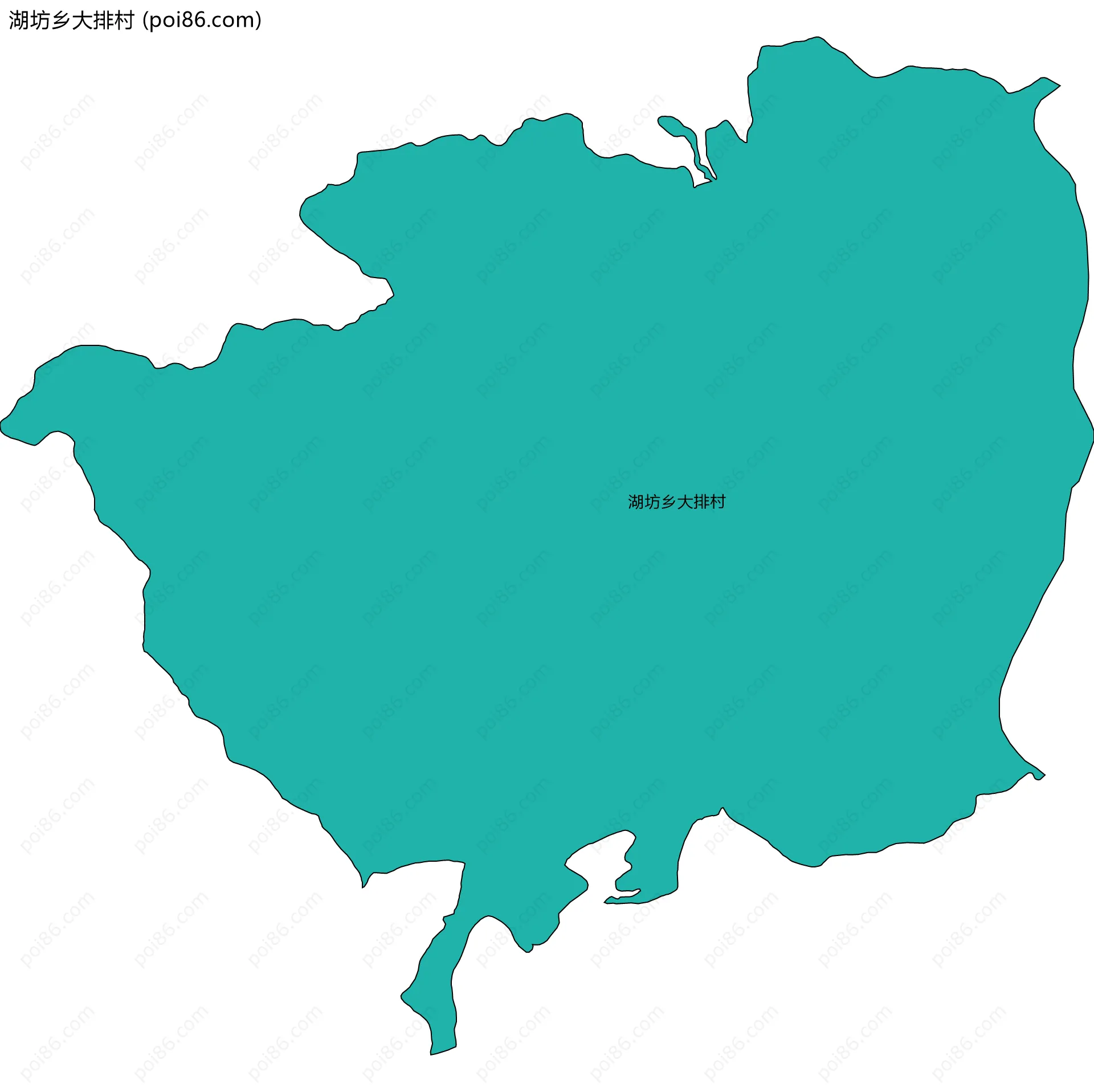 湖坊乡大排村边界地图