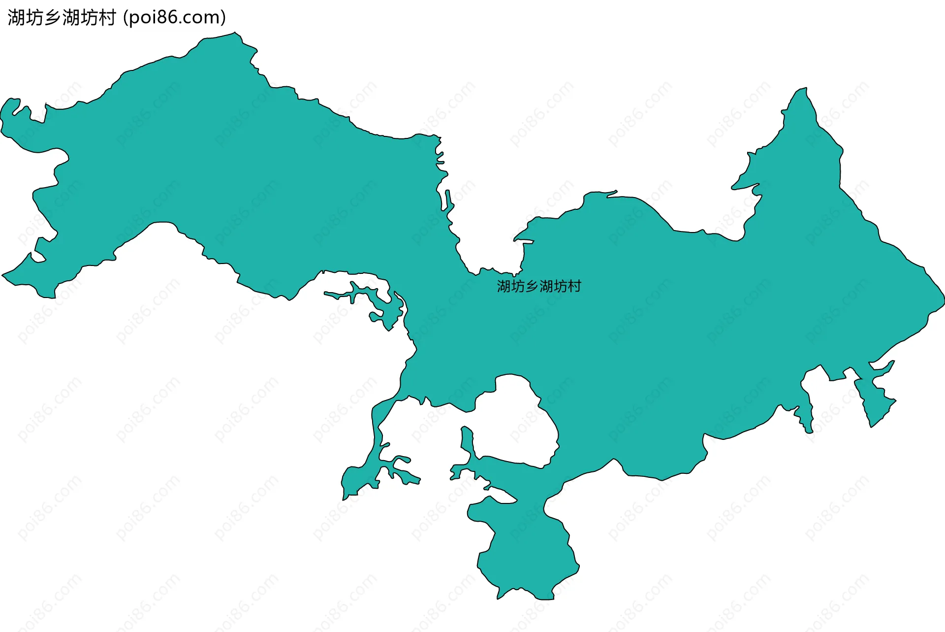 湖坊乡湖坊村边界地图