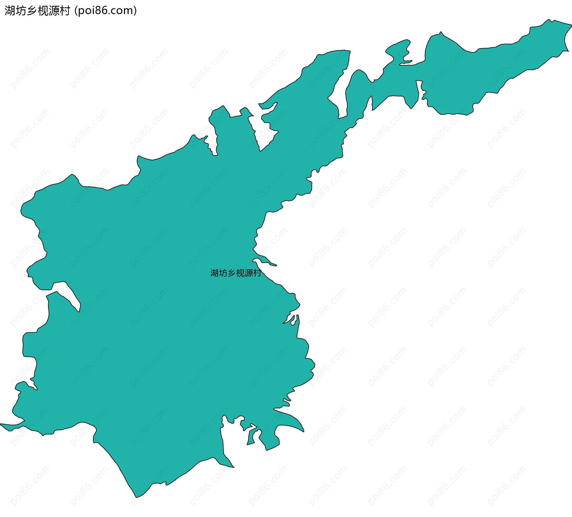 湖坊乡枧源村边界地图