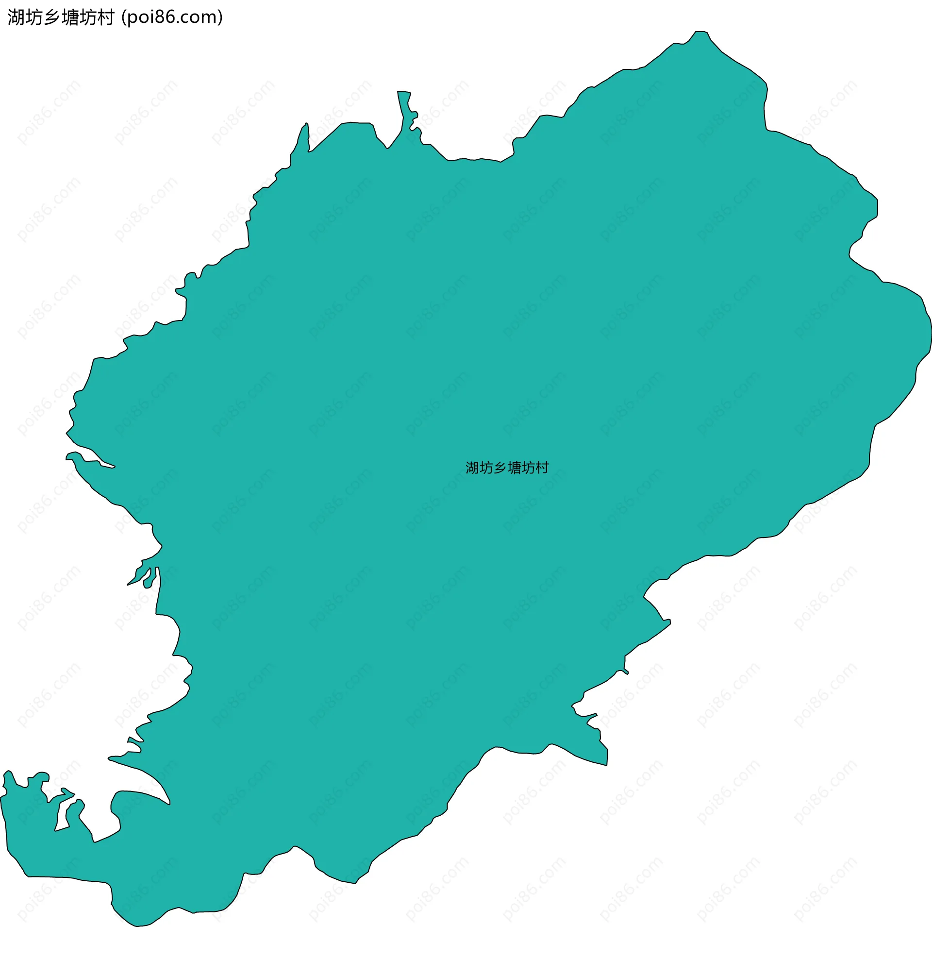 湖坊乡塘坊村边界地图