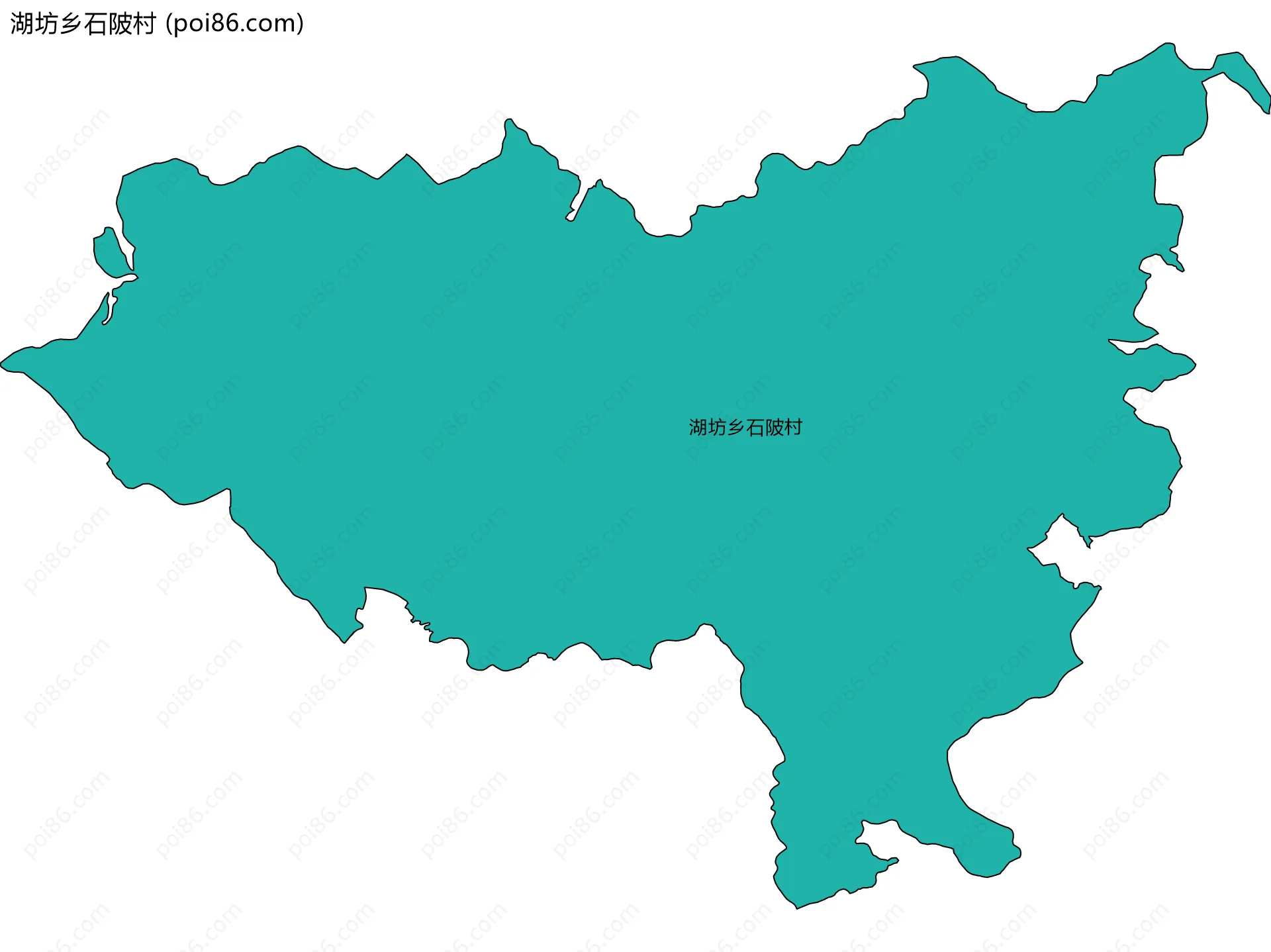 湖坊乡石陂村边界地图