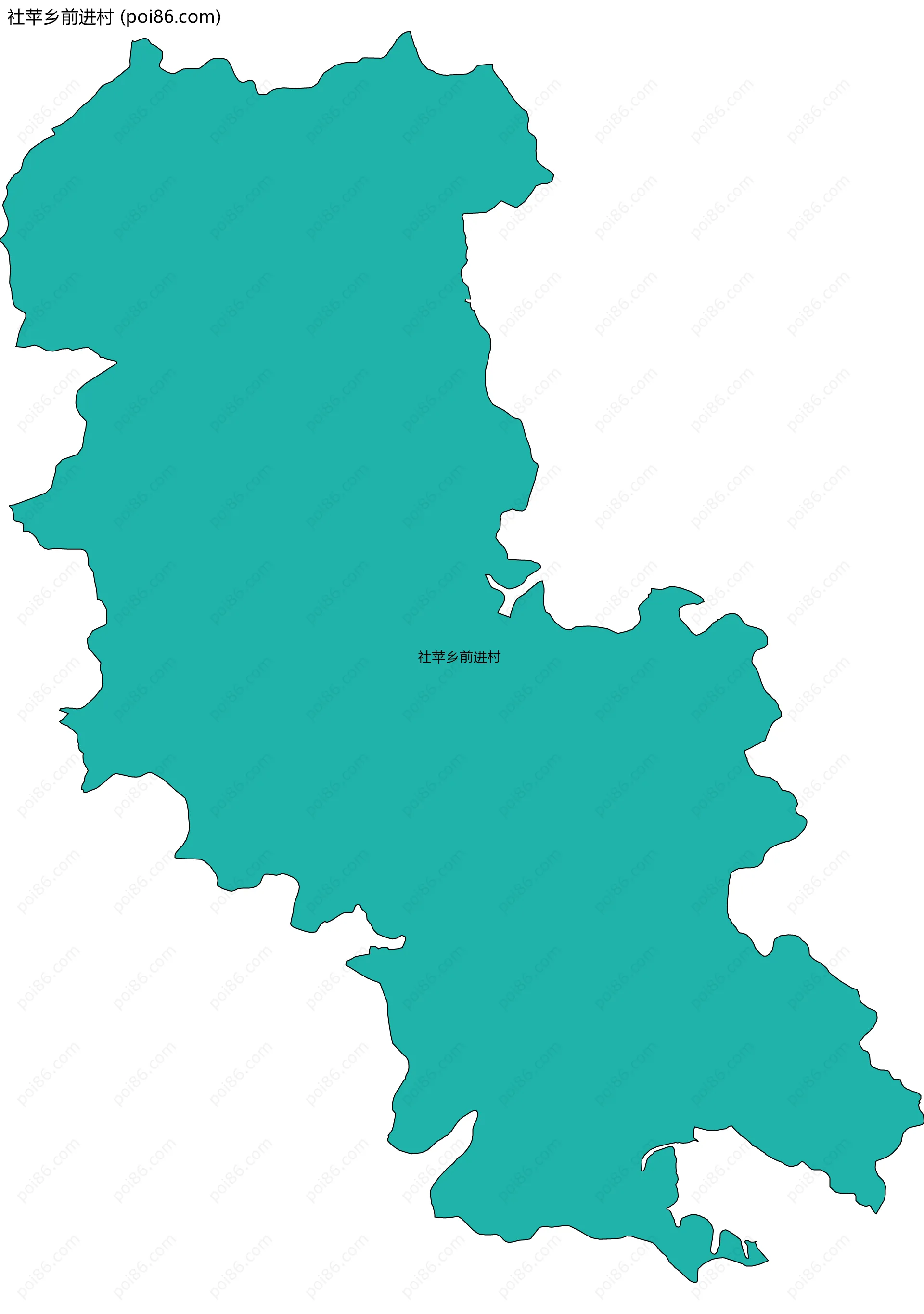 社苹乡前进村边界地图