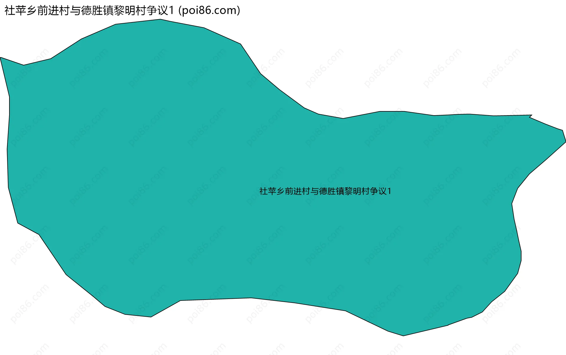 社苹乡前进村与德胜镇黎明村争议1边界地图