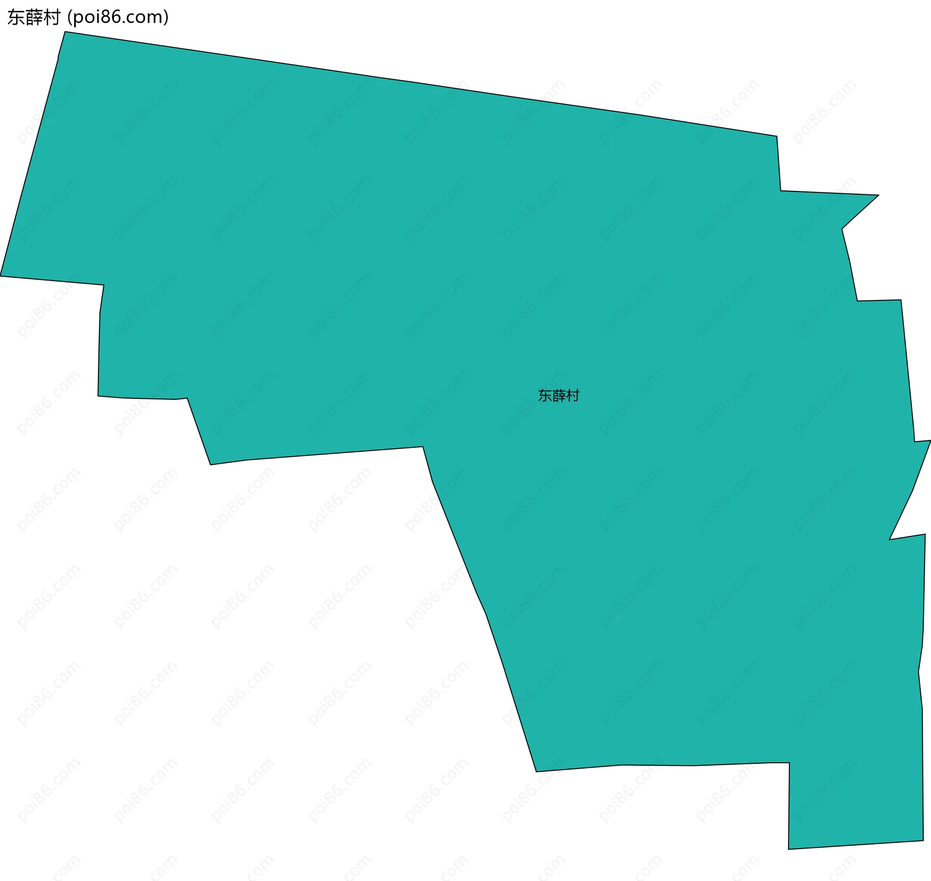 东薛村边界地图