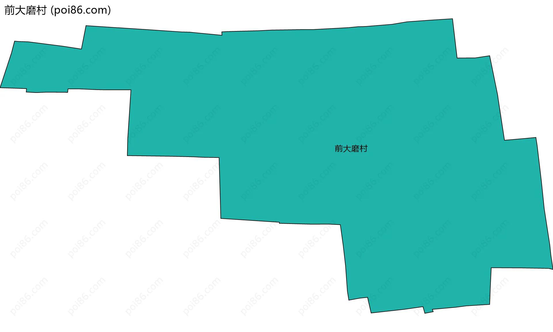 前大磨村边界地图
