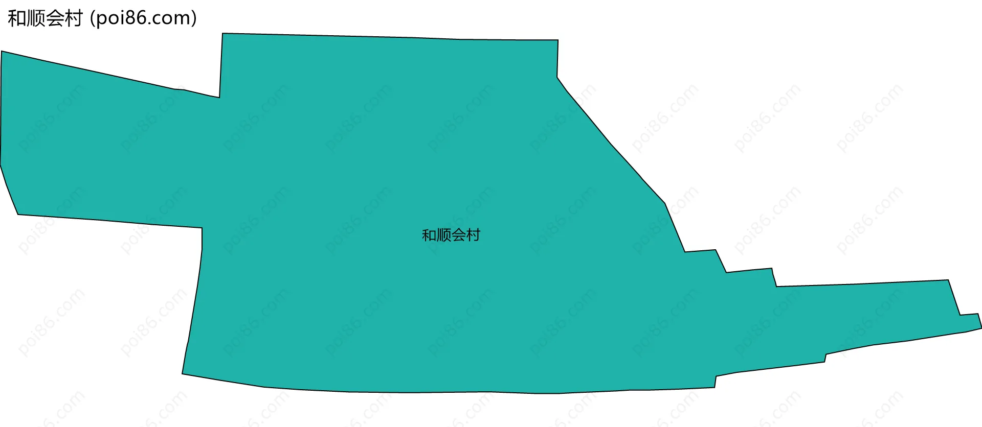 和顺会村边界地图