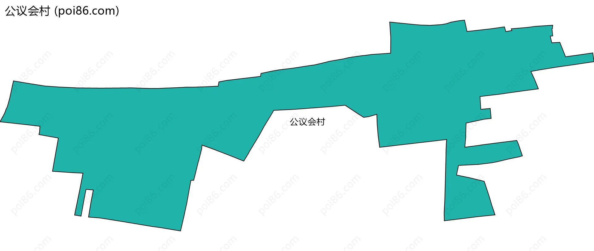 公议会村边界地图
