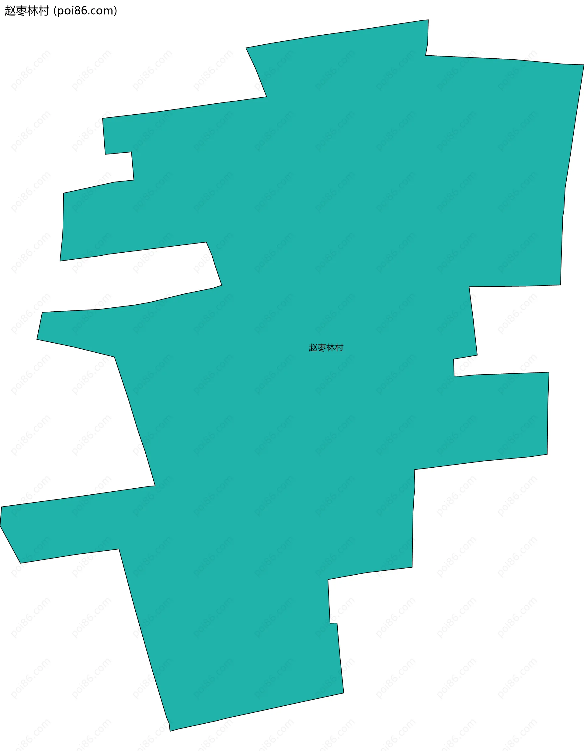 赵枣林村边界地图