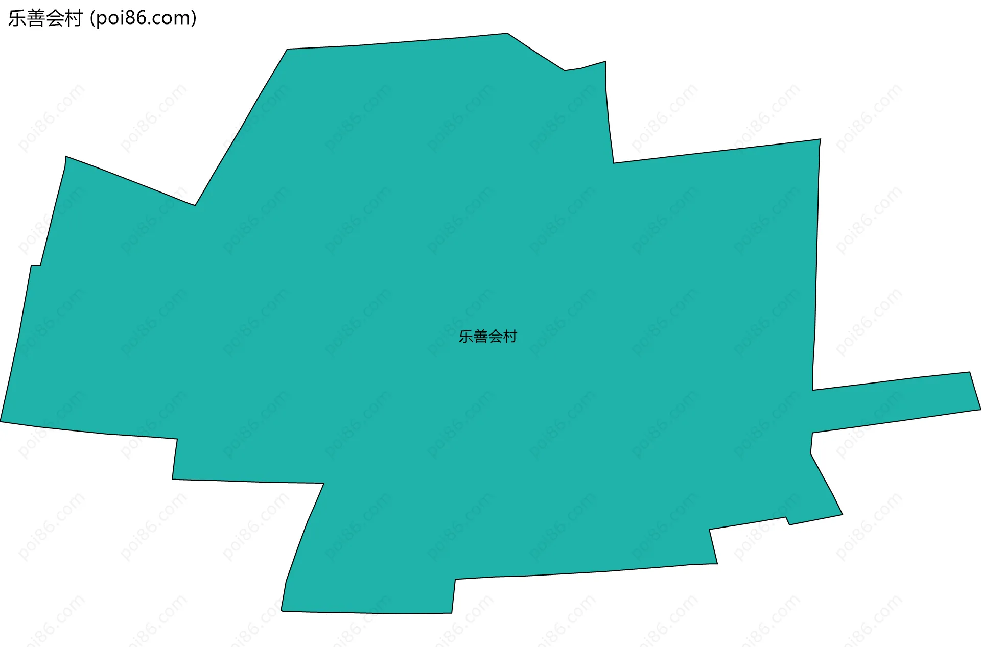 乐善会村边界地图