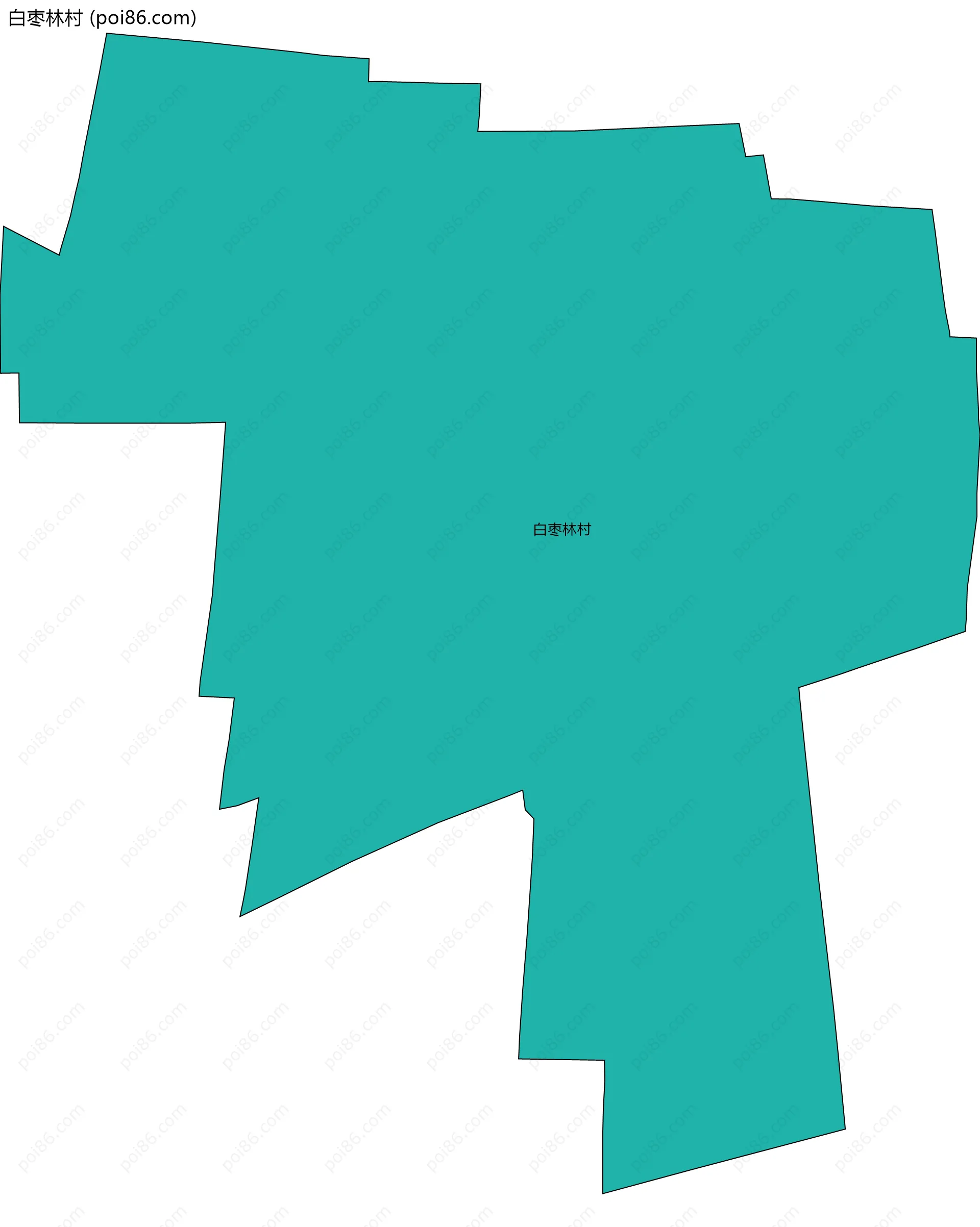 白枣林村边界地图