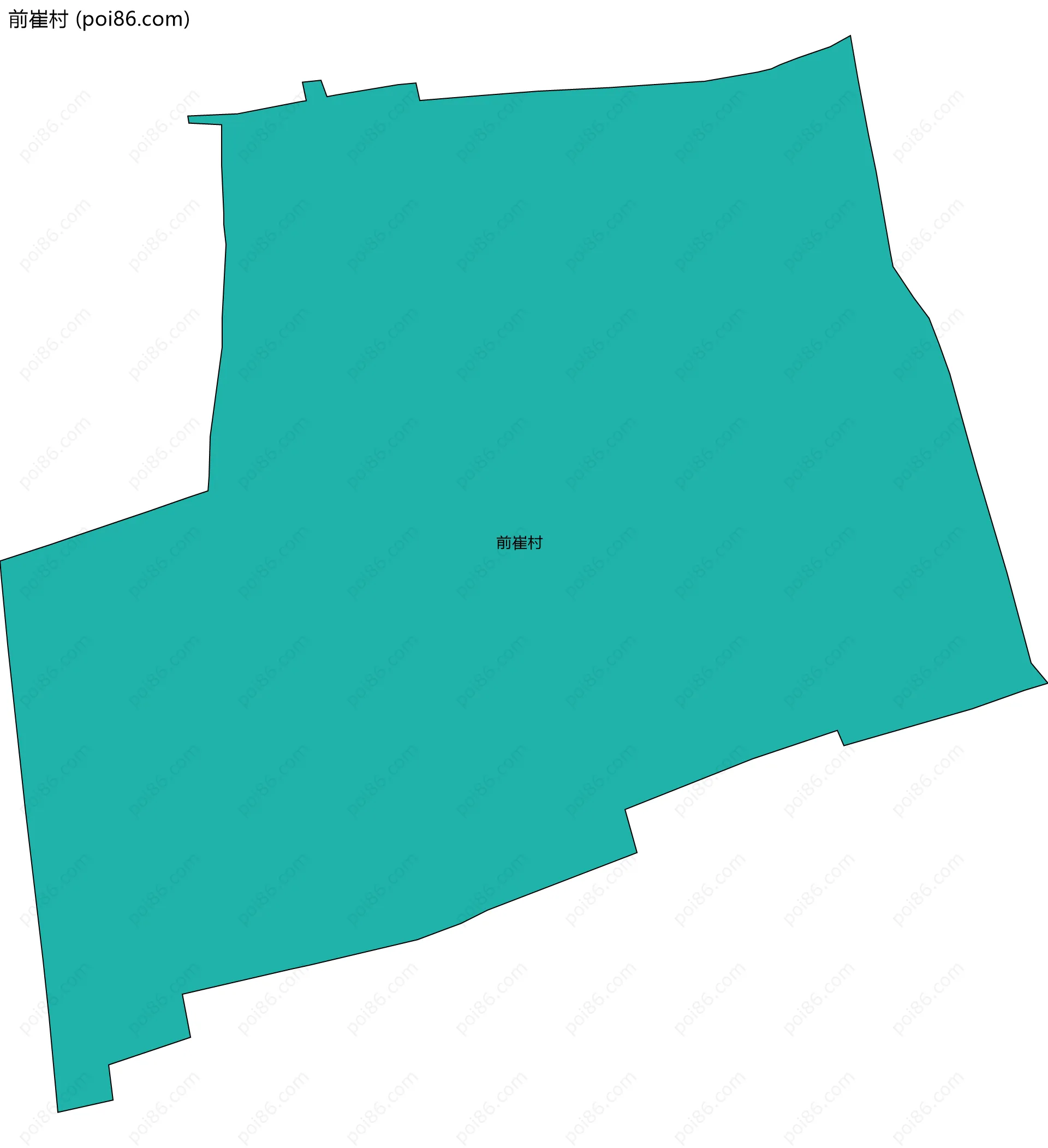 前崔村边界地图