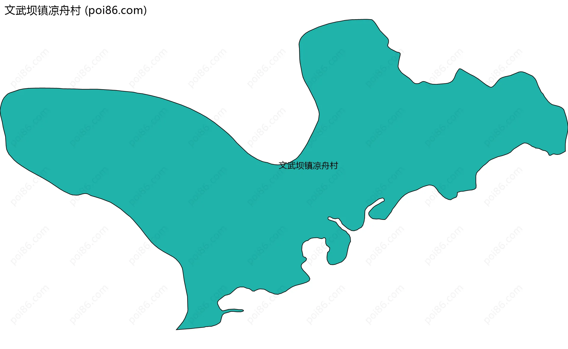文武坝镇凉舟村边界地图