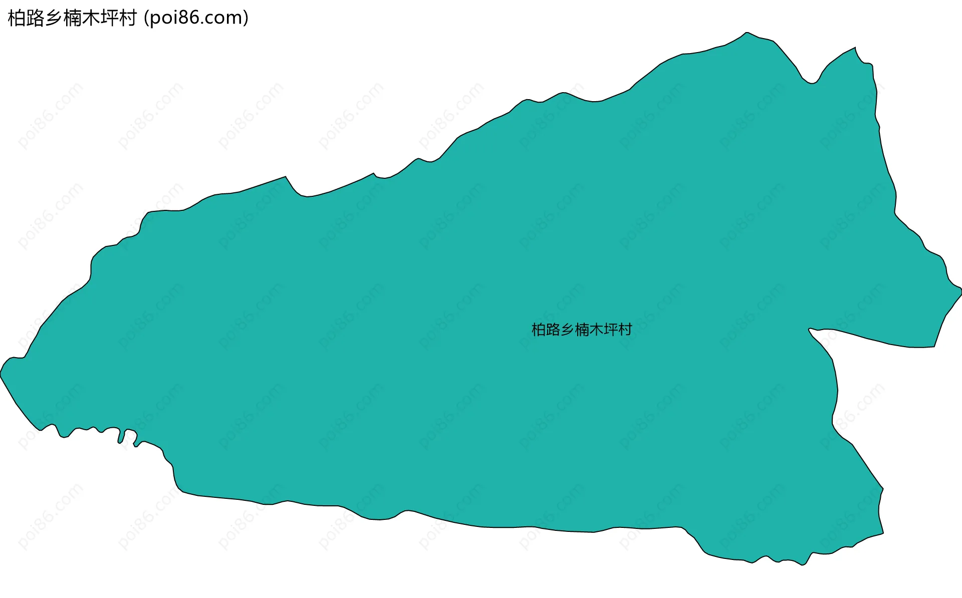 柏路乡楠木坪村边界地图