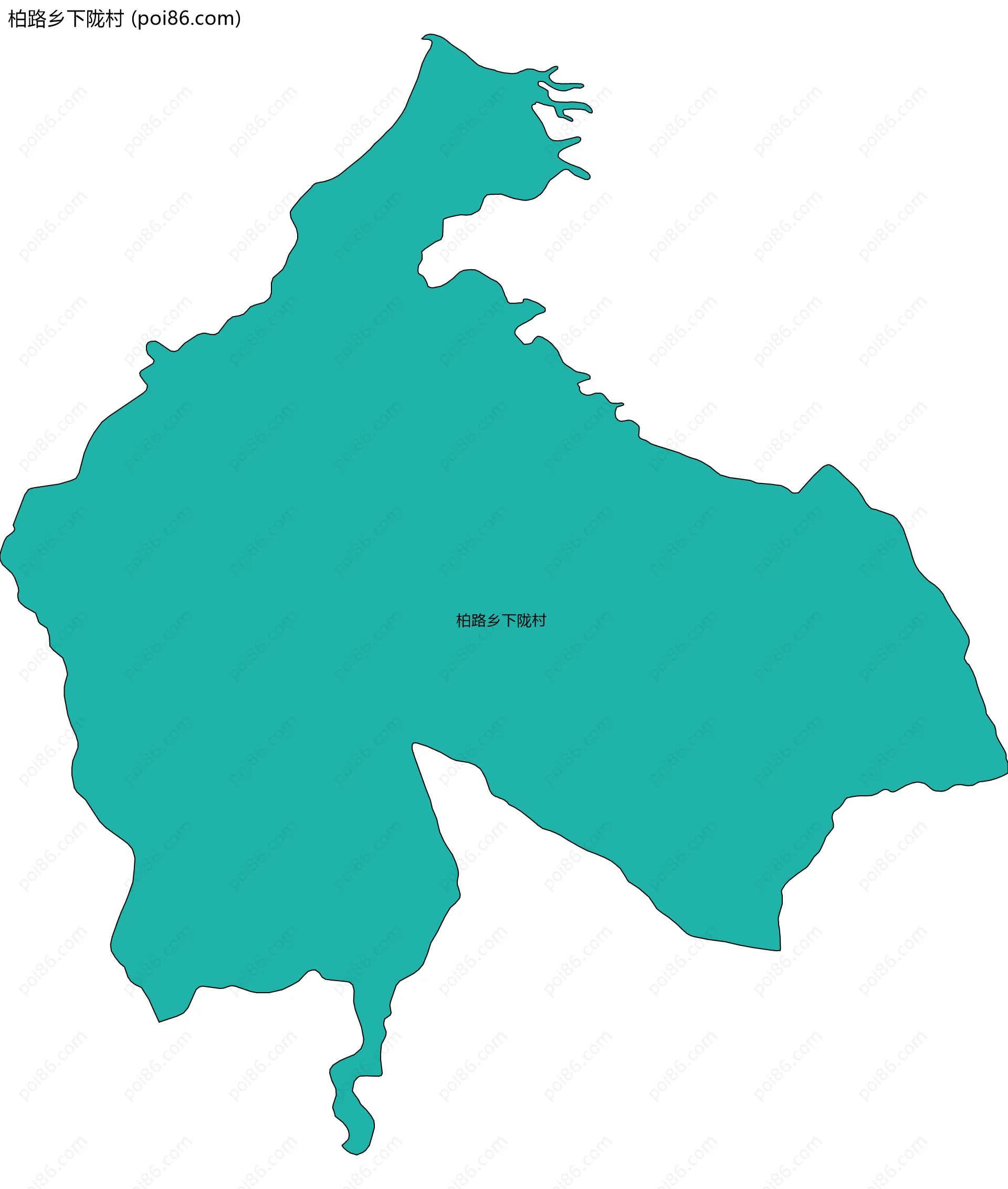 柏路乡下陇村边界地图