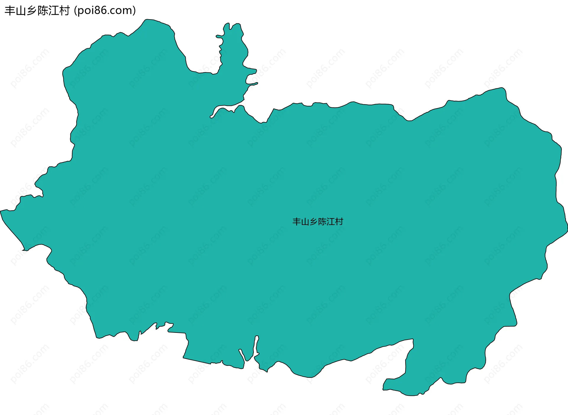 丰山乡陈江村边界地图