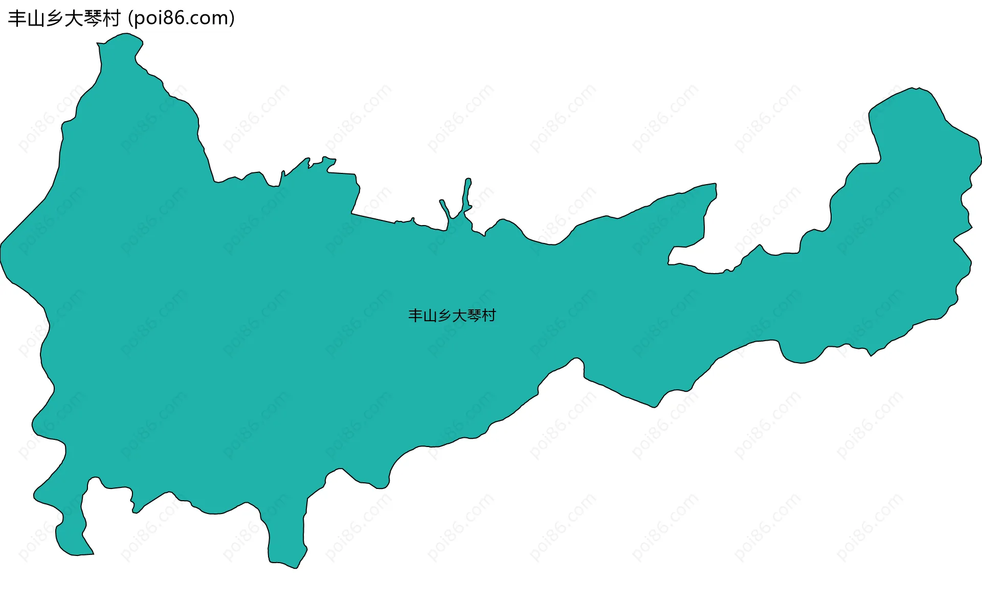 丰山乡大琴村边界地图