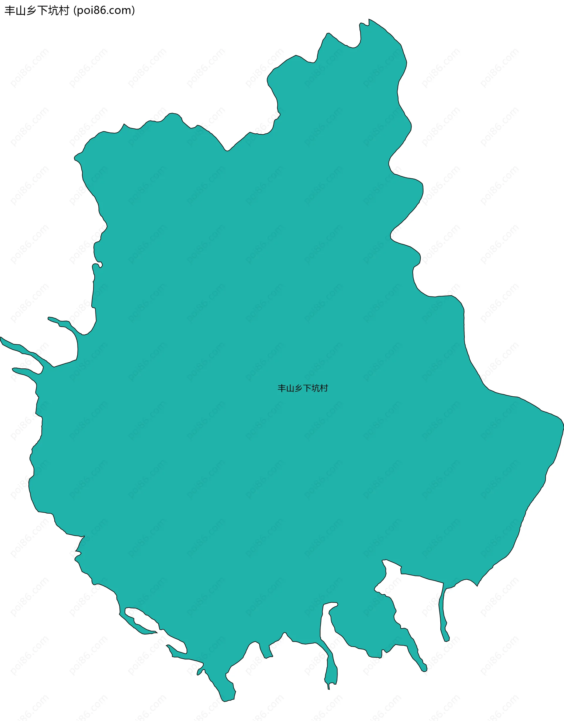 丰山乡下坑村边界地图