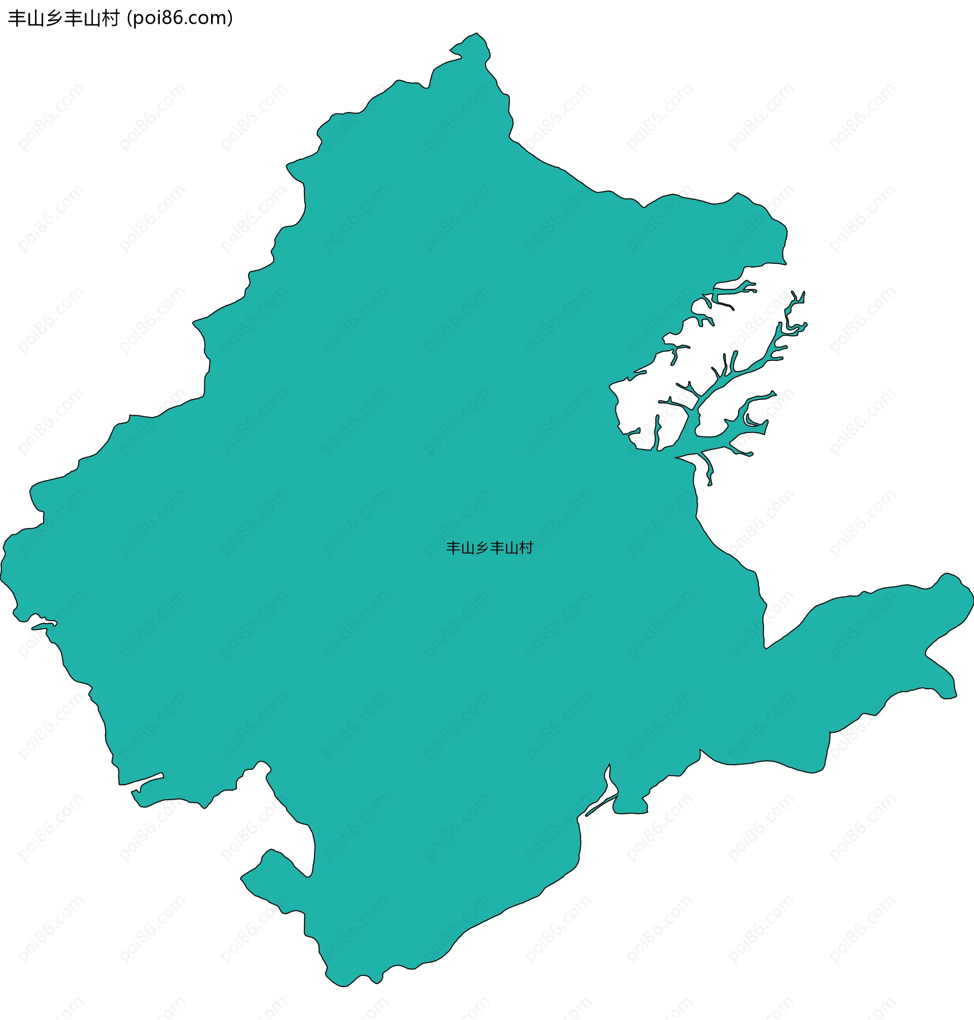 丰山乡丰山村边界地图