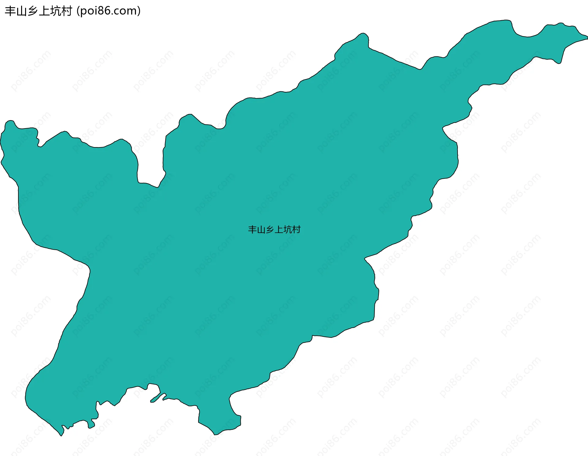 丰山乡上坑村边界地图