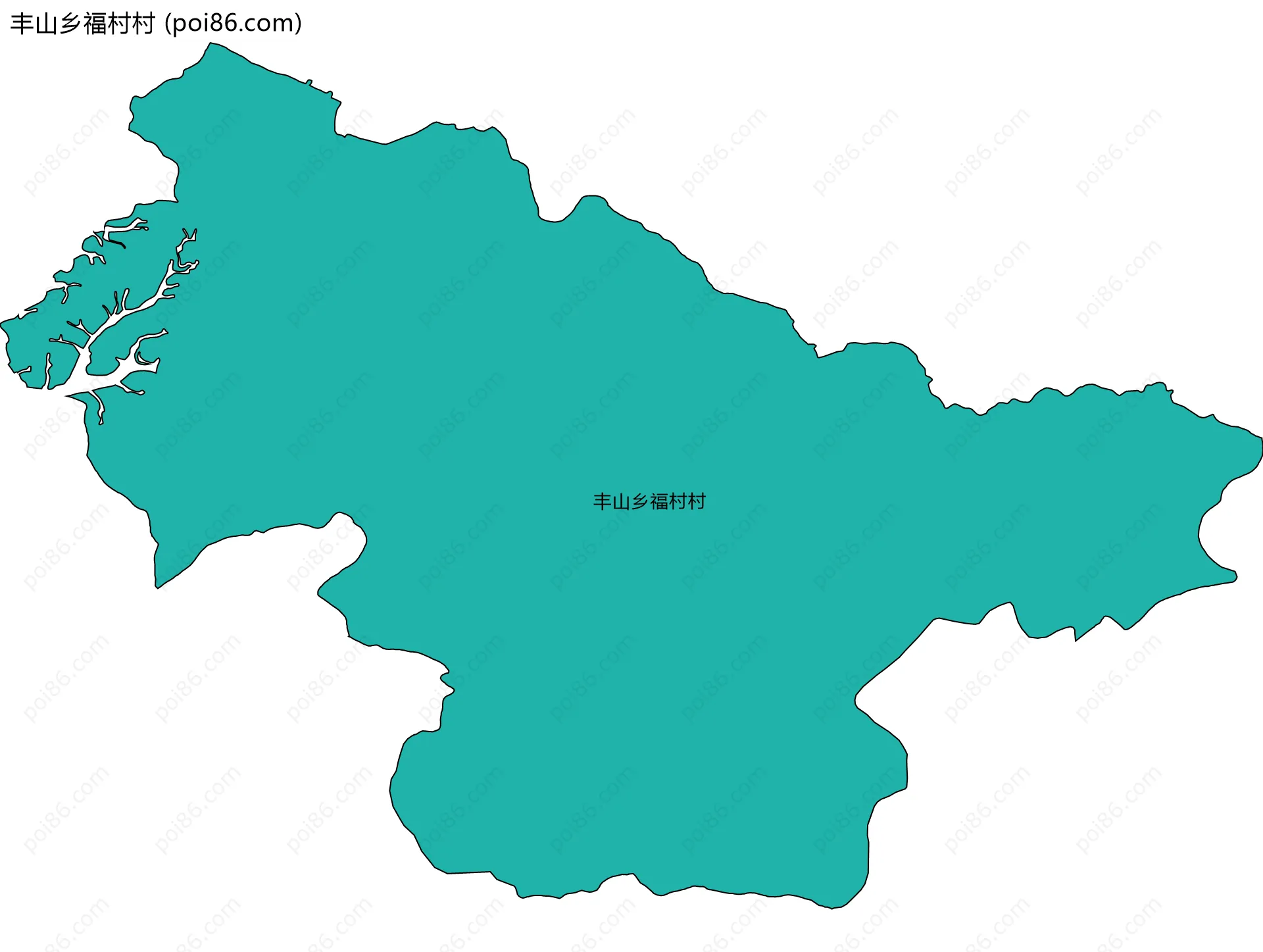 丰山乡福村村边界地图