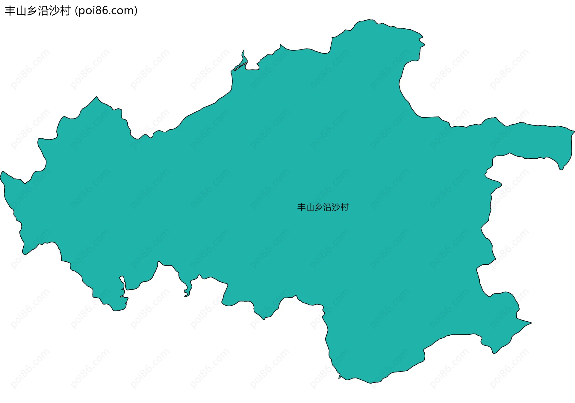 丰山乡沿沙村边界地图