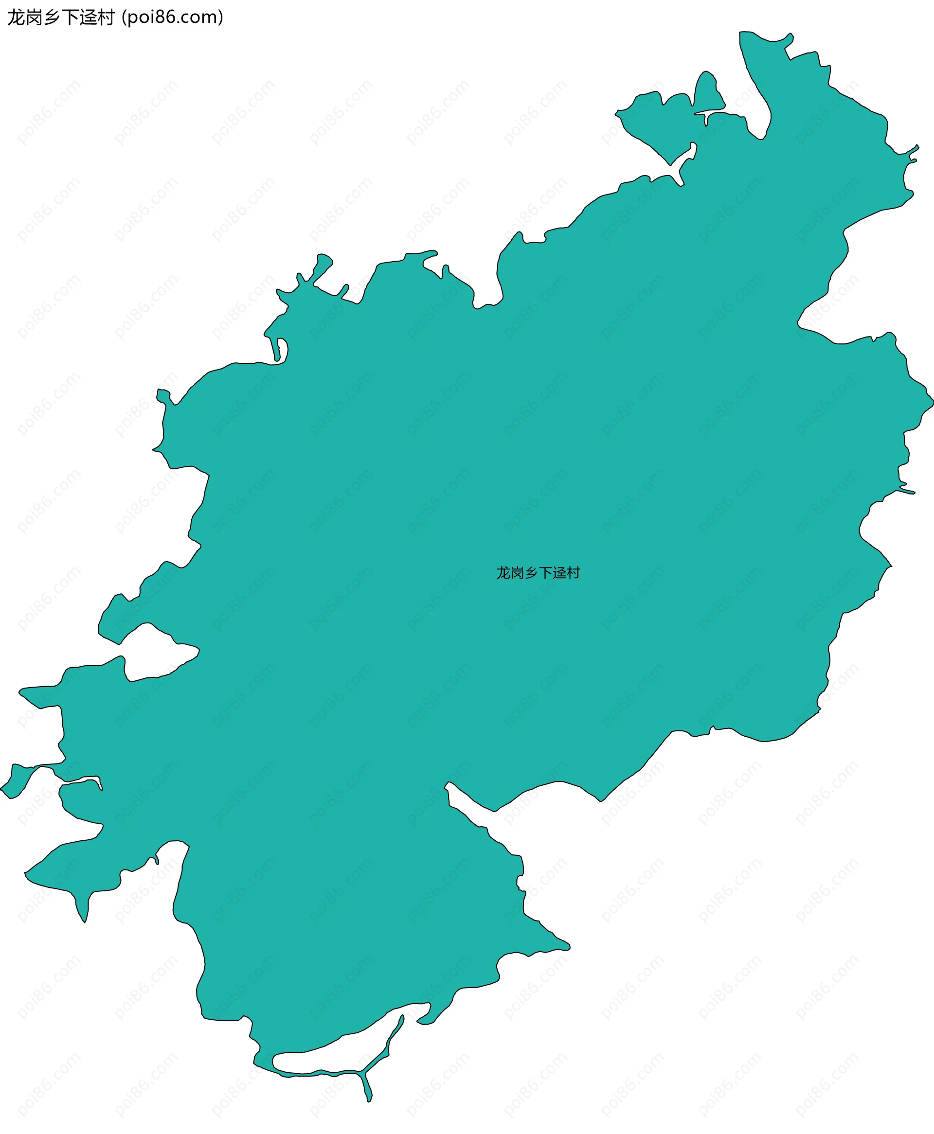 龙岗乡下迳村边界地图