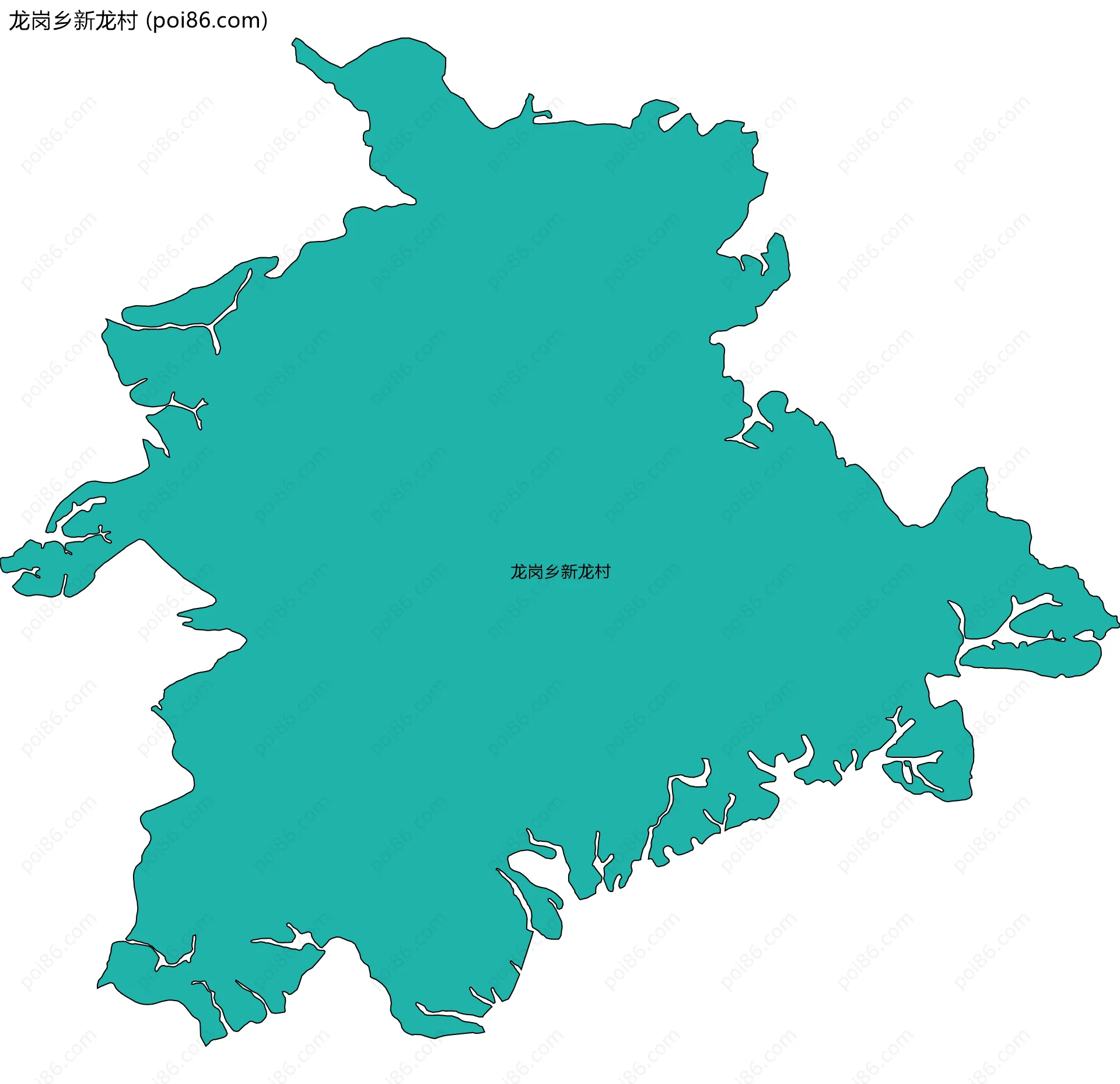 龙岗乡新龙村边界地图