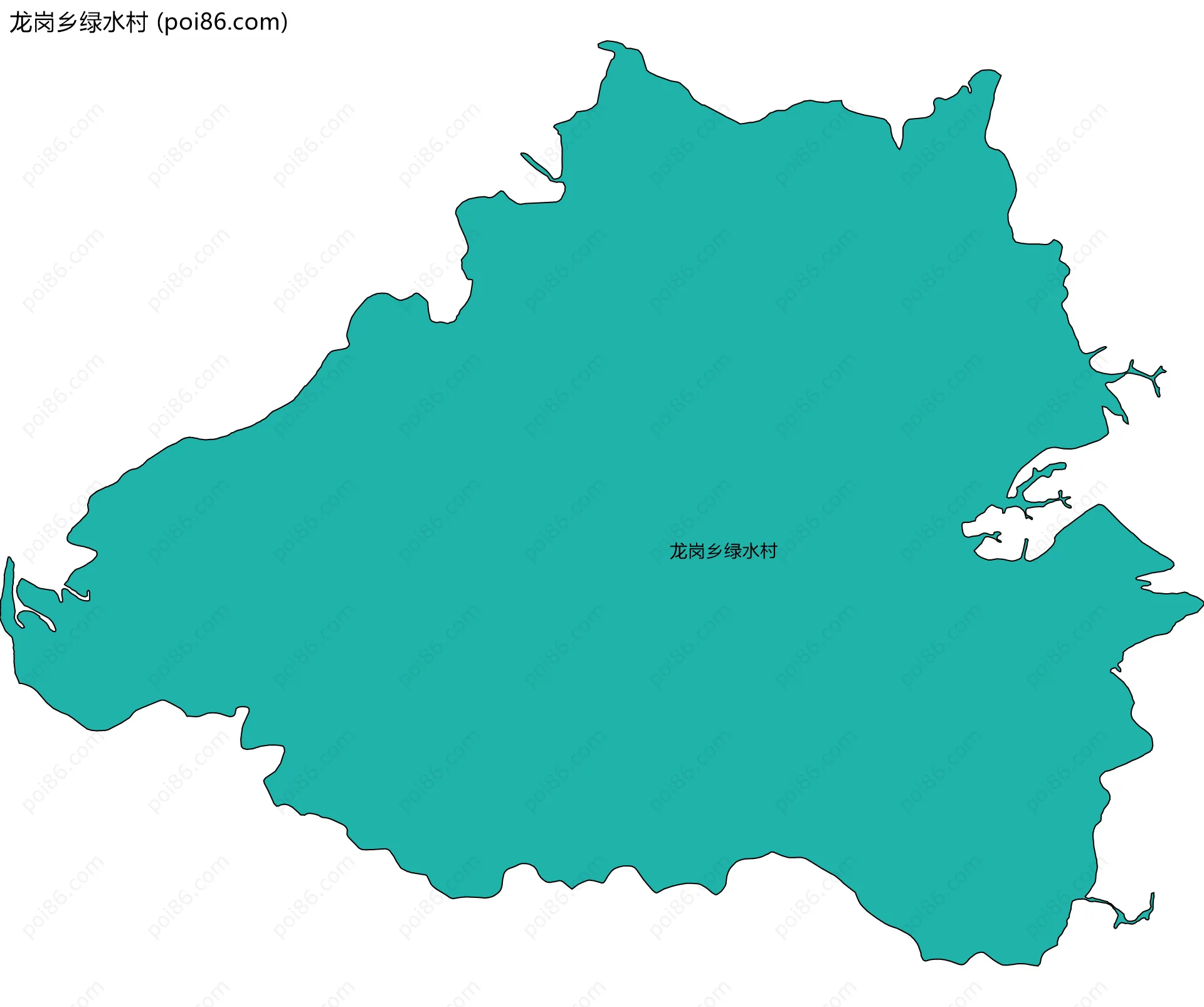 龙岗乡绿水村边界地图