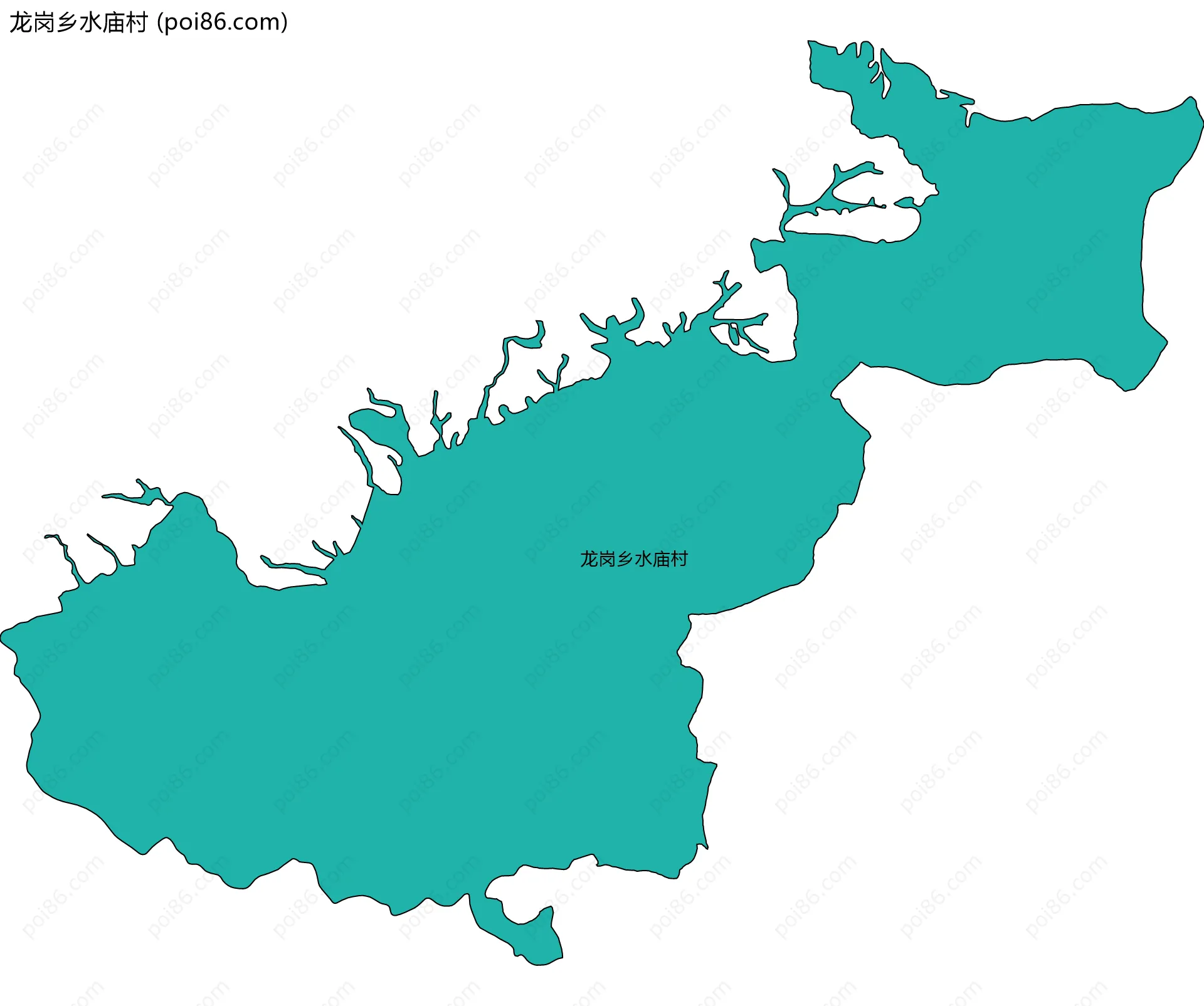 龙岗乡水庙村边界地图