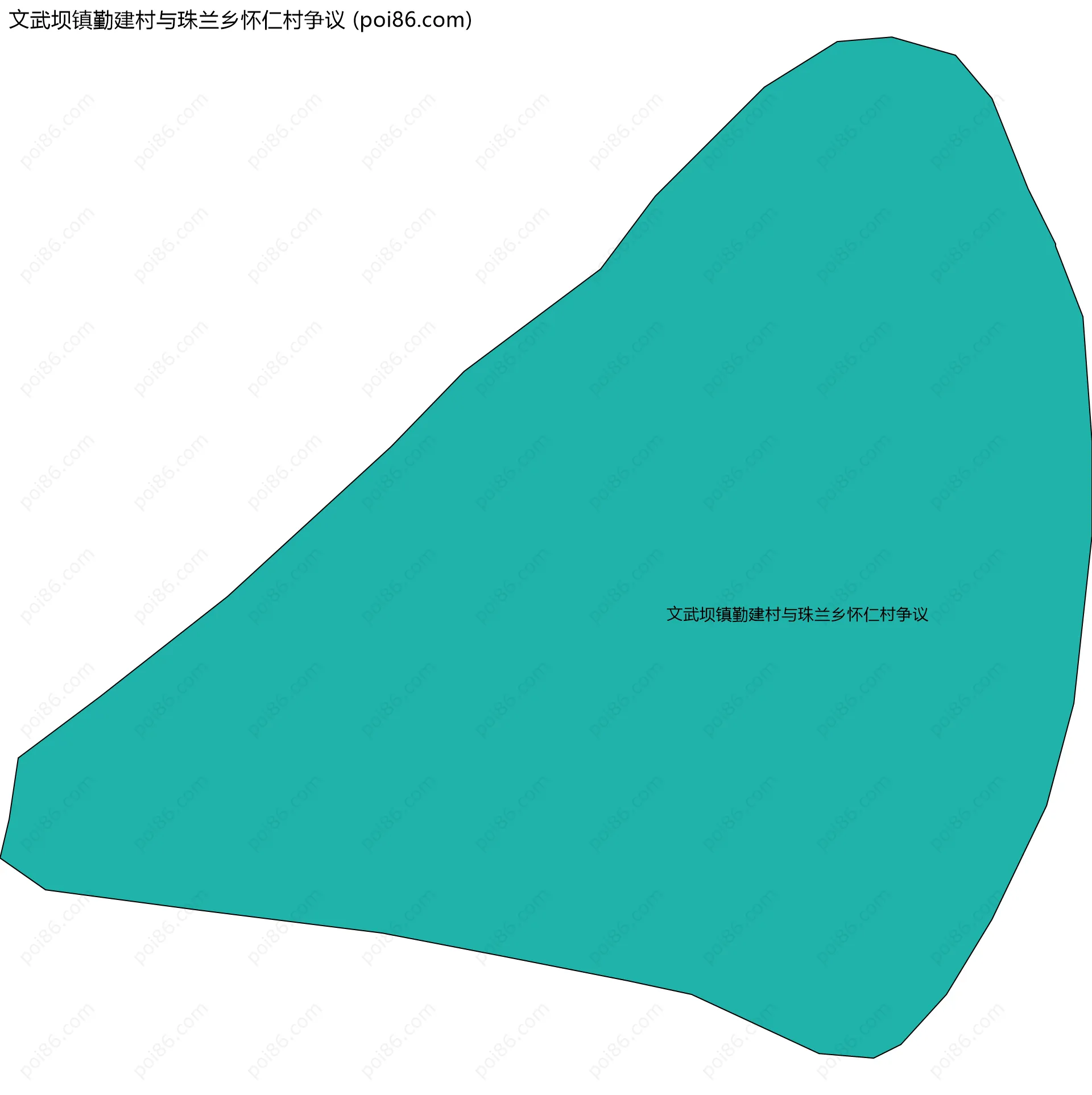 文武坝镇勤建村与珠兰乡怀仁村争议边界地图