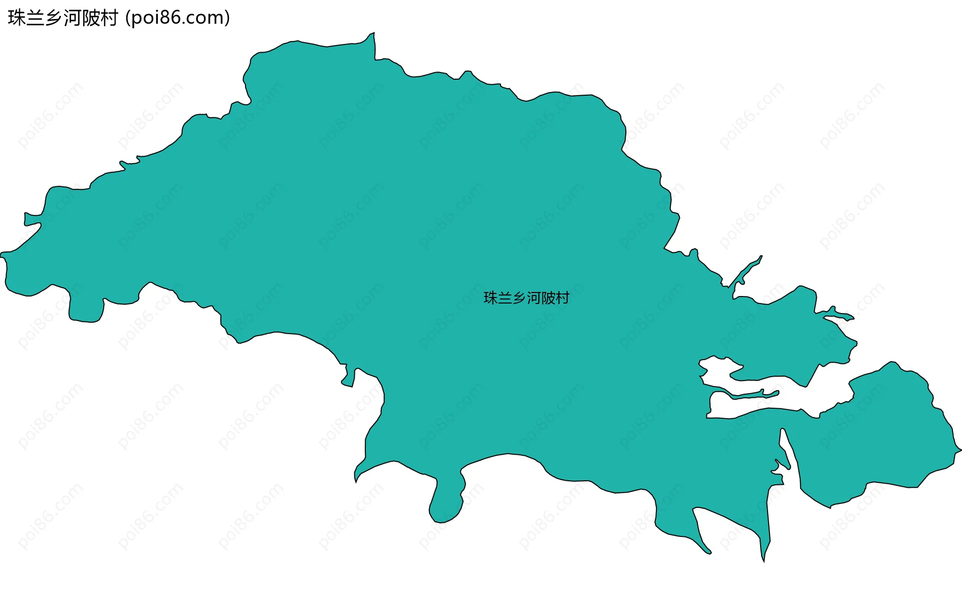 珠兰乡河陂村边界地图