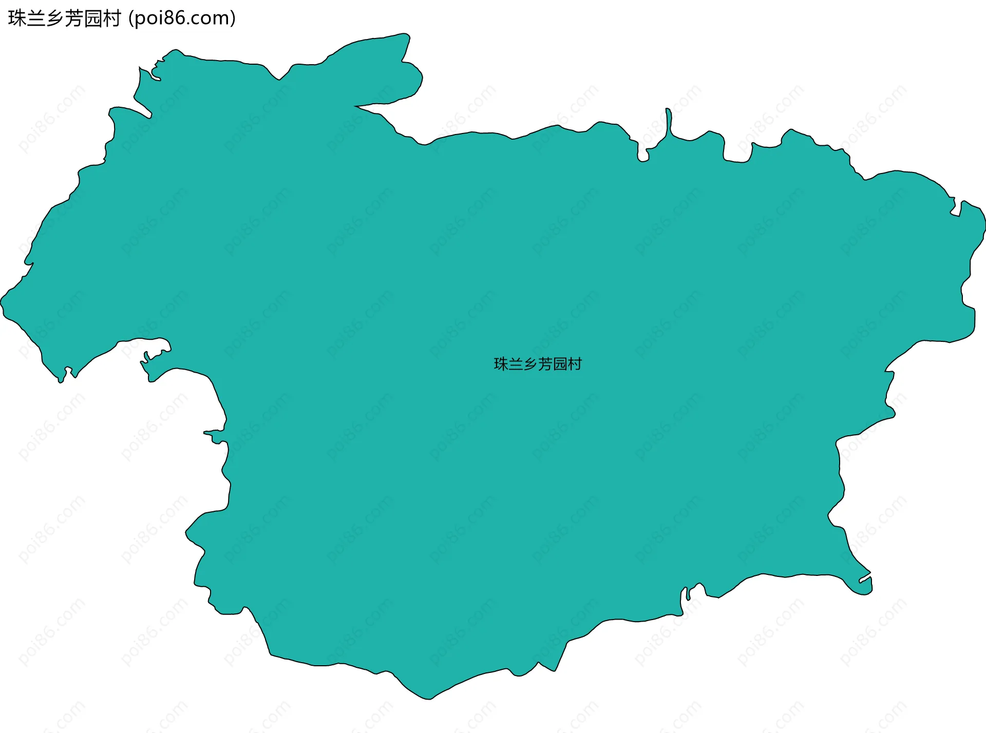 珠兰乡芳园村边界地图