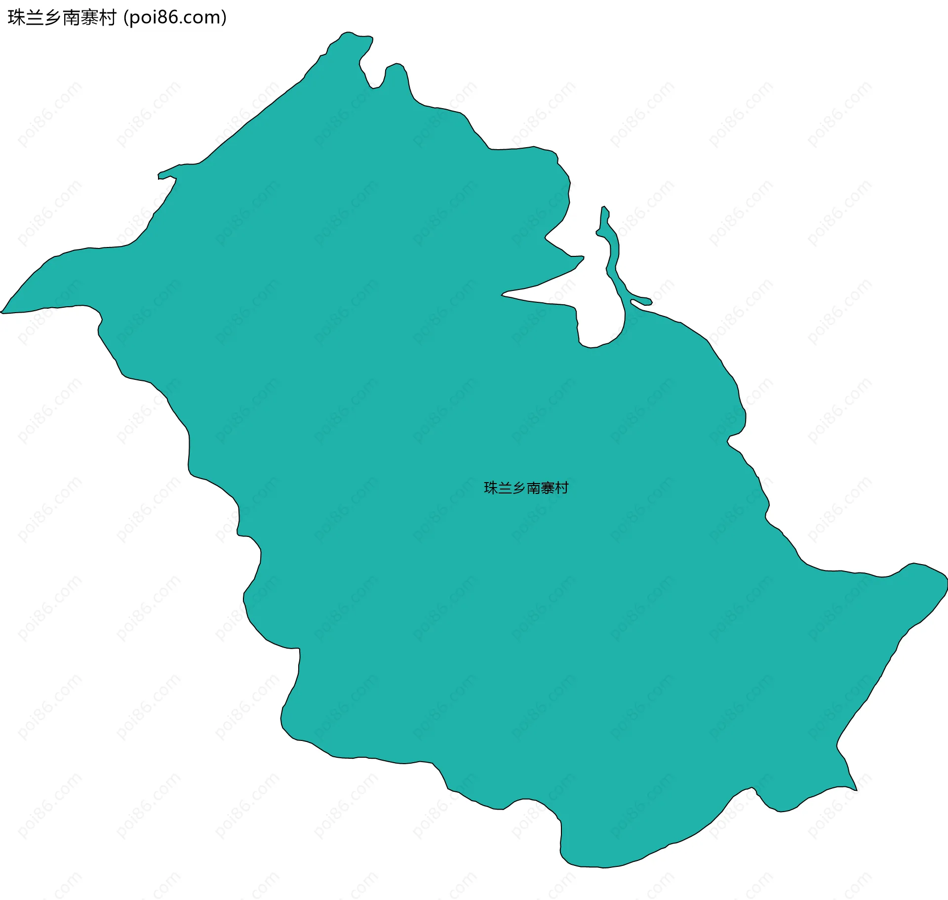 珠兰乡南寨村边界地图