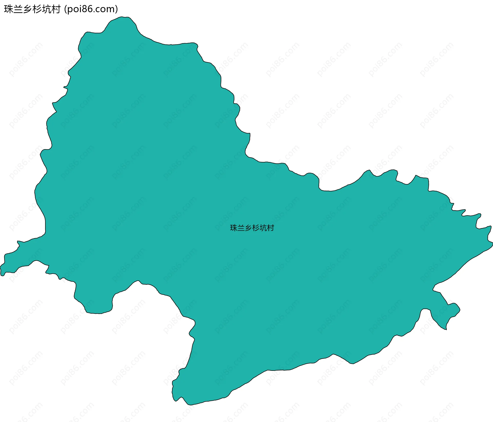 珠兰乡杉坑村边界地图