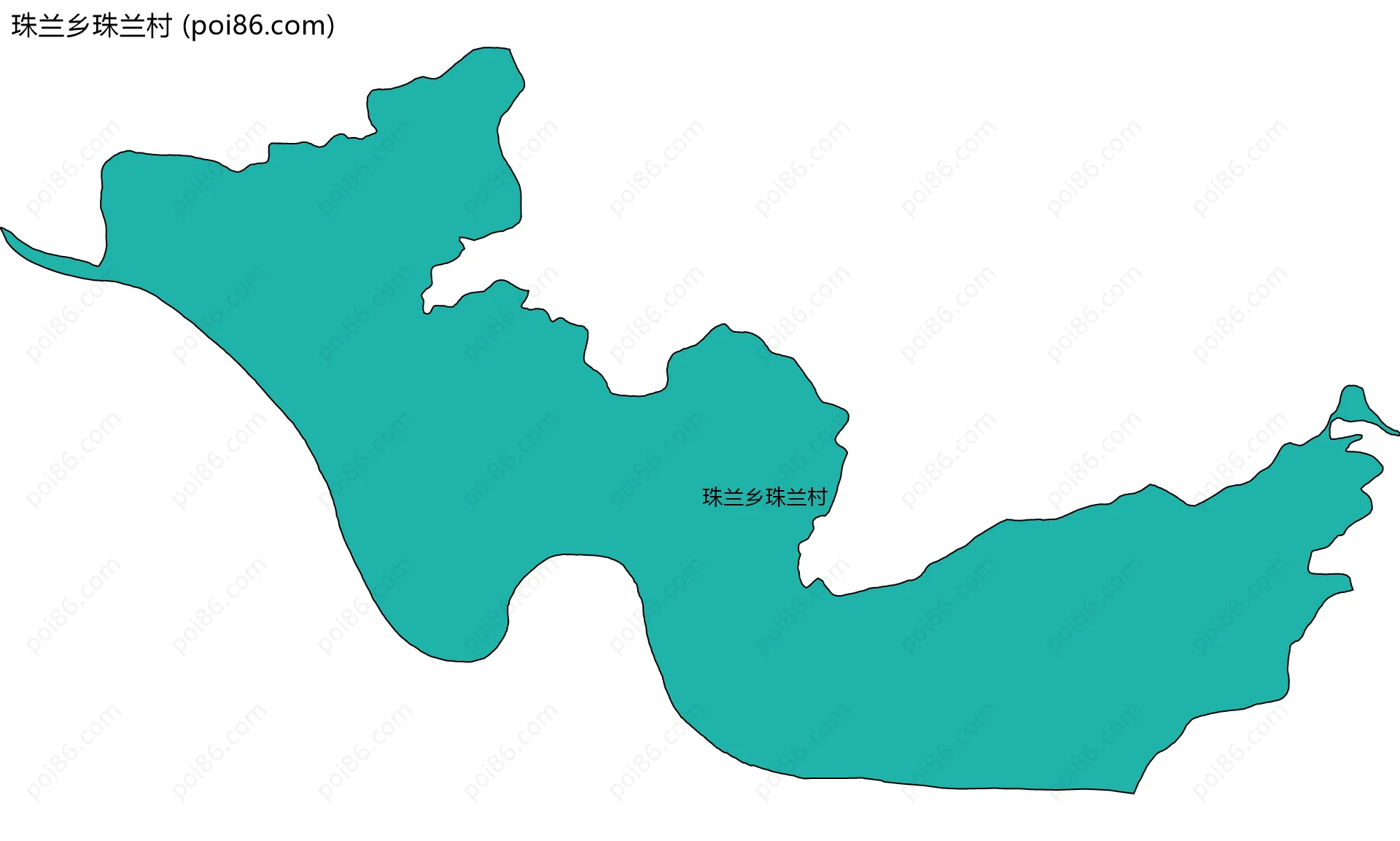 珠兰乡珠兰村边界地图