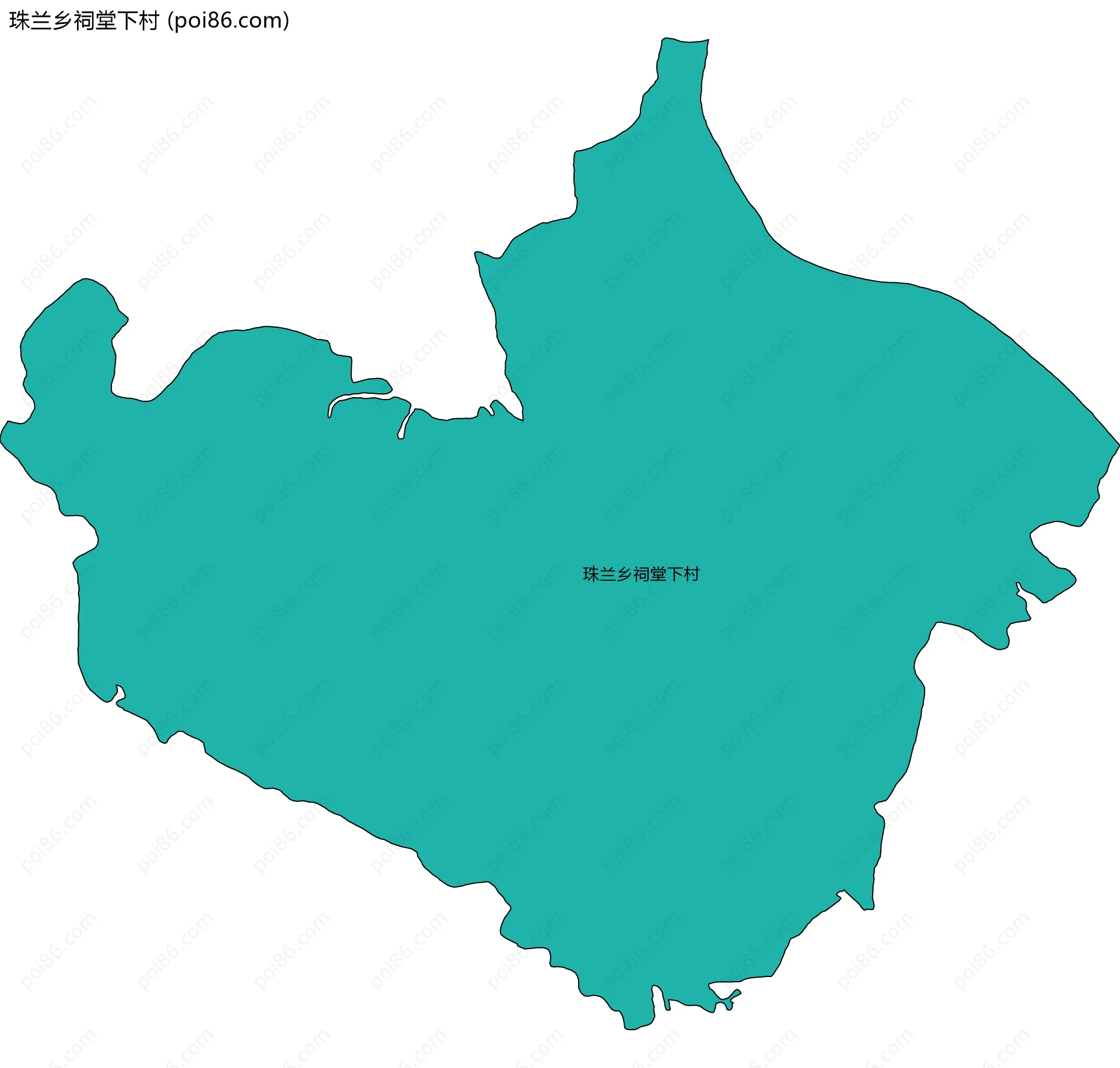 珠兰乡祠堂下村边界地图